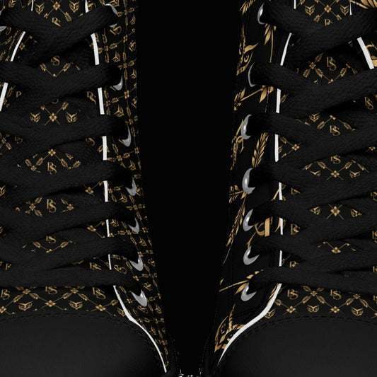 BlackStamp©™ High-Top Canvas Shoes 001 — artwork detail cropped from the original product photograph.