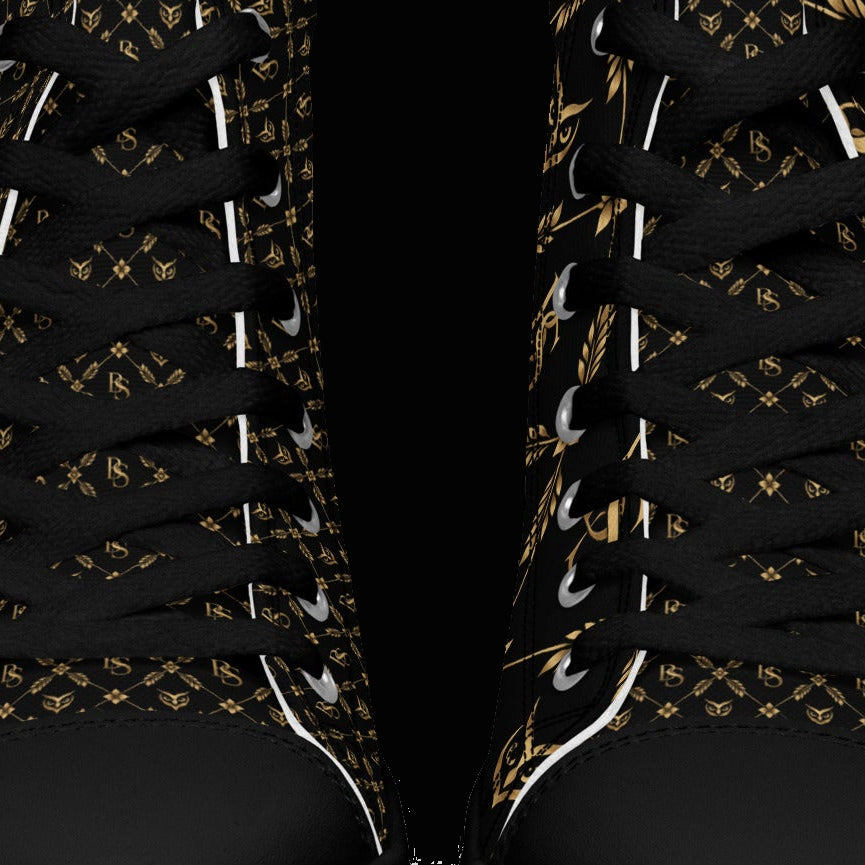 BlackStamp©™ High-Top Canvas Shoes 001 — artwork detail cropped from the original product photograph.