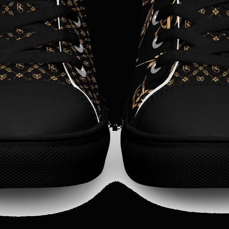BlackStamp©™ High-Top Canvas Shoes 001 — visible construction detail cropped from the original product photograph.