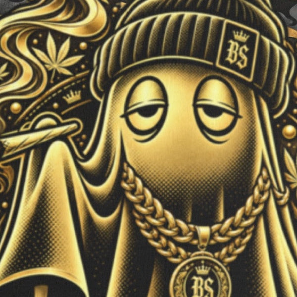 BlackStamp©™ Face Mask 001 — print detail cropped from the original product image.