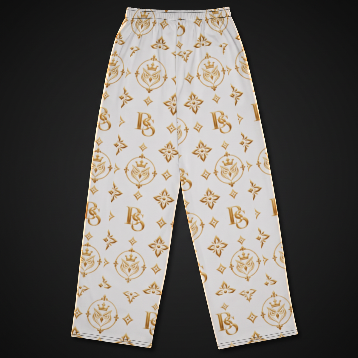 BlackStamp©™ Wide-Leg Pants 001 — back on deep-black luxury studio background