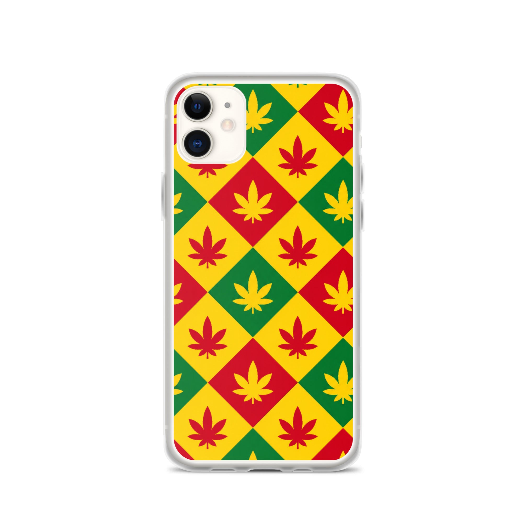 BlackStamp Weed Pattern Clear Case for iPhone® designer phone case, product image 6