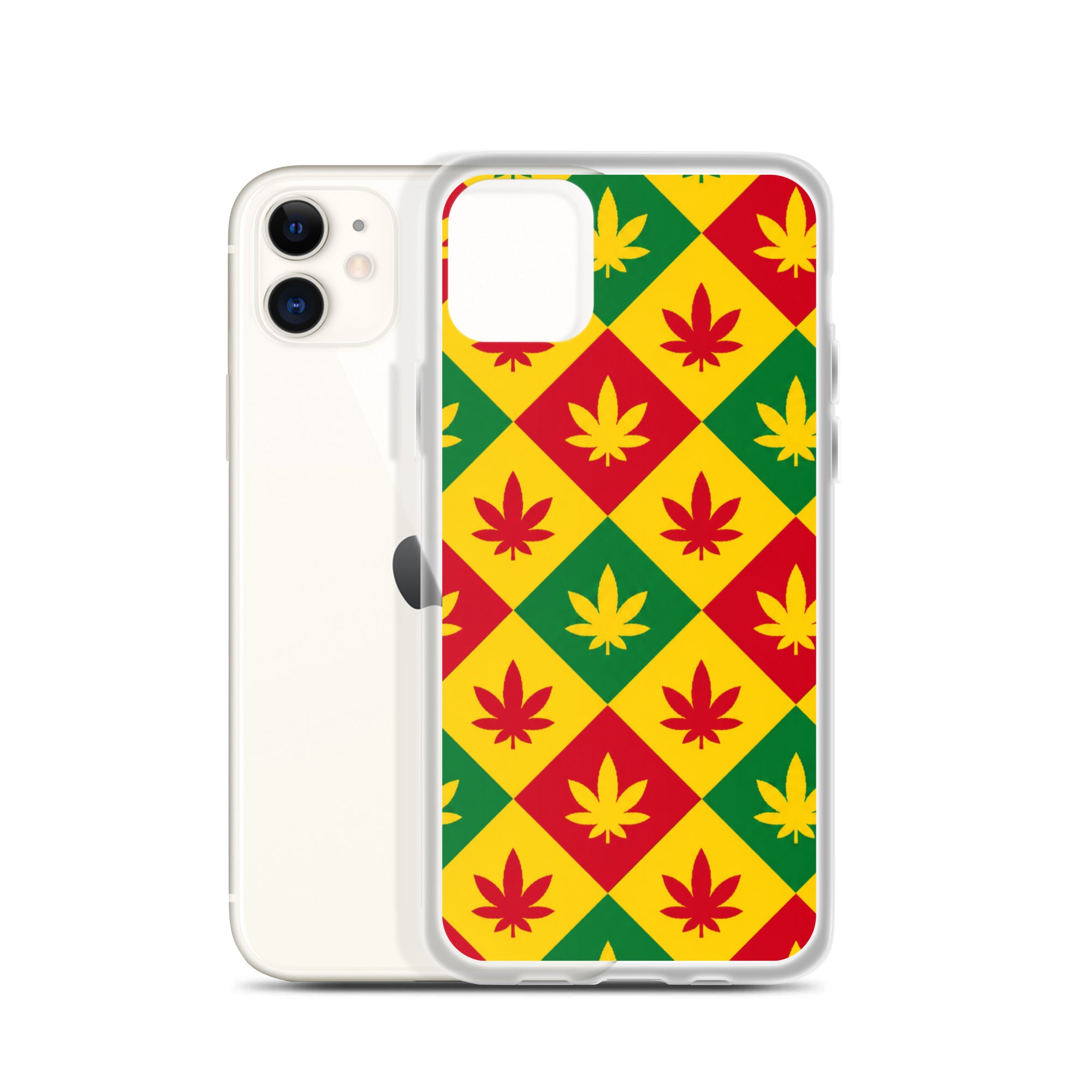 BlackStamp Weed Pattern Clear Case for iPhone® designer phone case, product image 5
