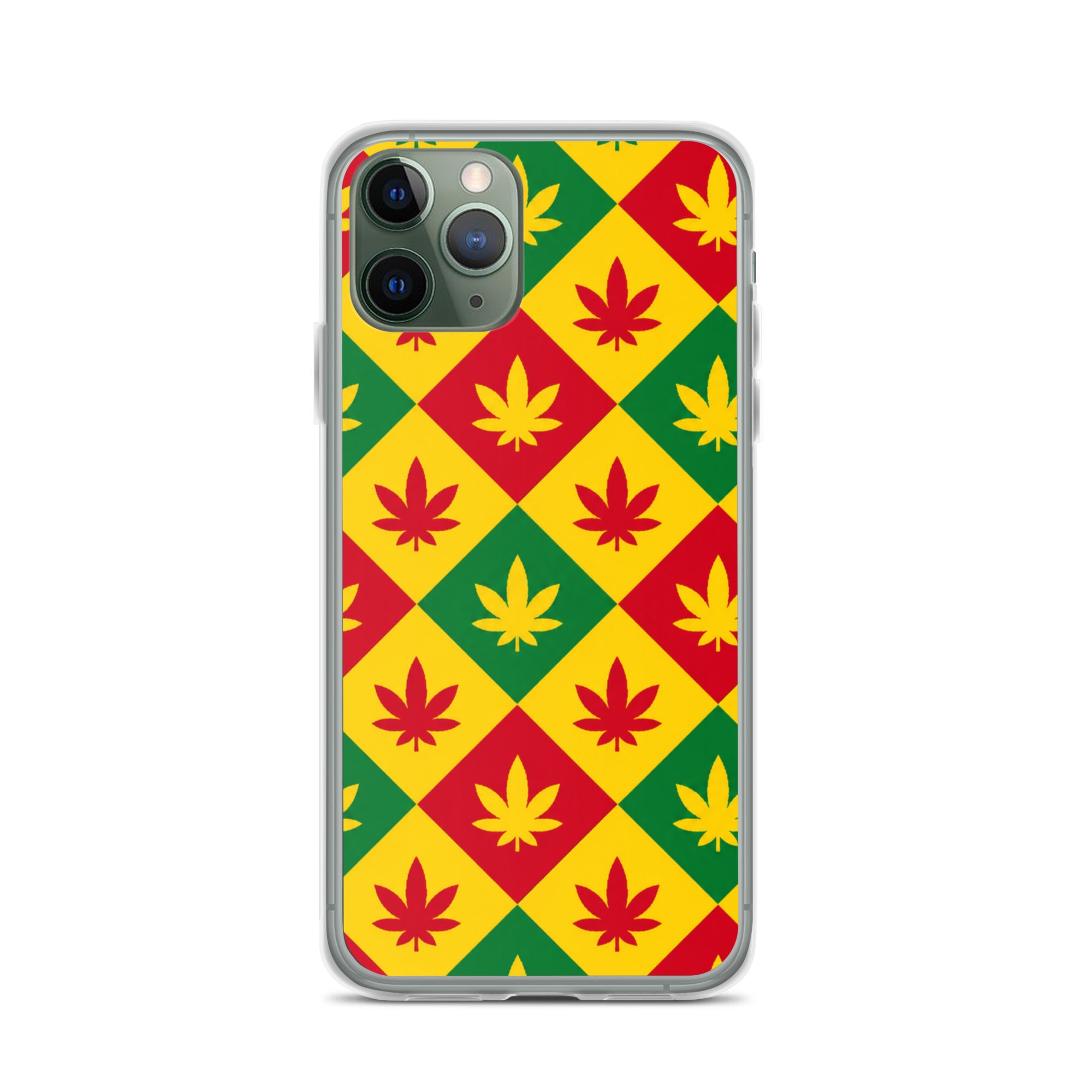 BlackStamp Weed Pattern Clear Case for iPhone® designer phone case, product image 4