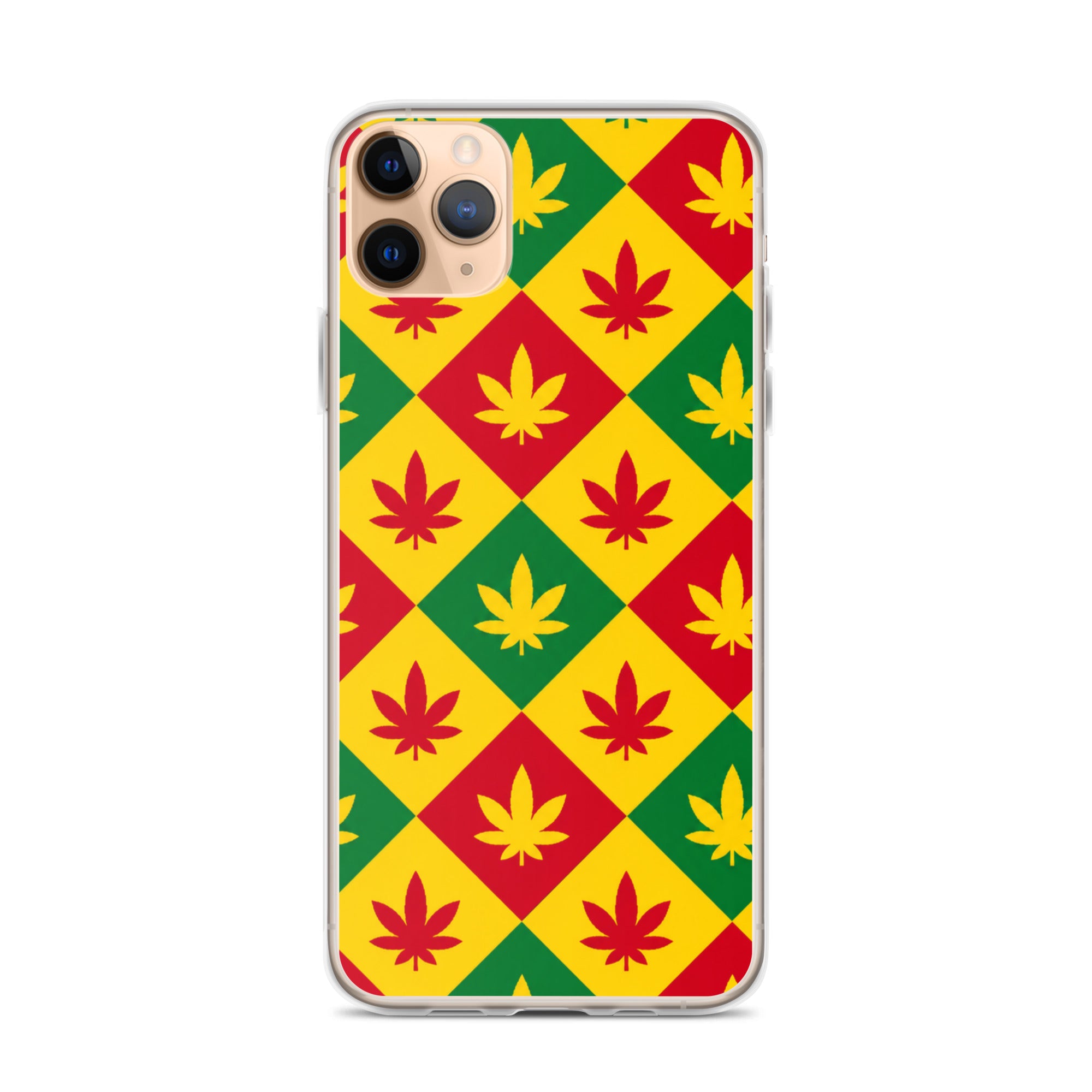 BlackStamp Weed Pattern Clear Case for iPhone® designer phone case, product image 2