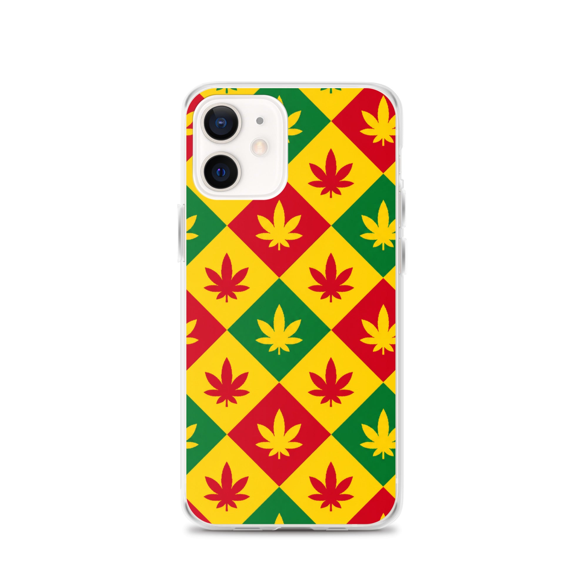 BlackStamp Weed Pattern Clear Case for iPhone® designer phone case, product image 13