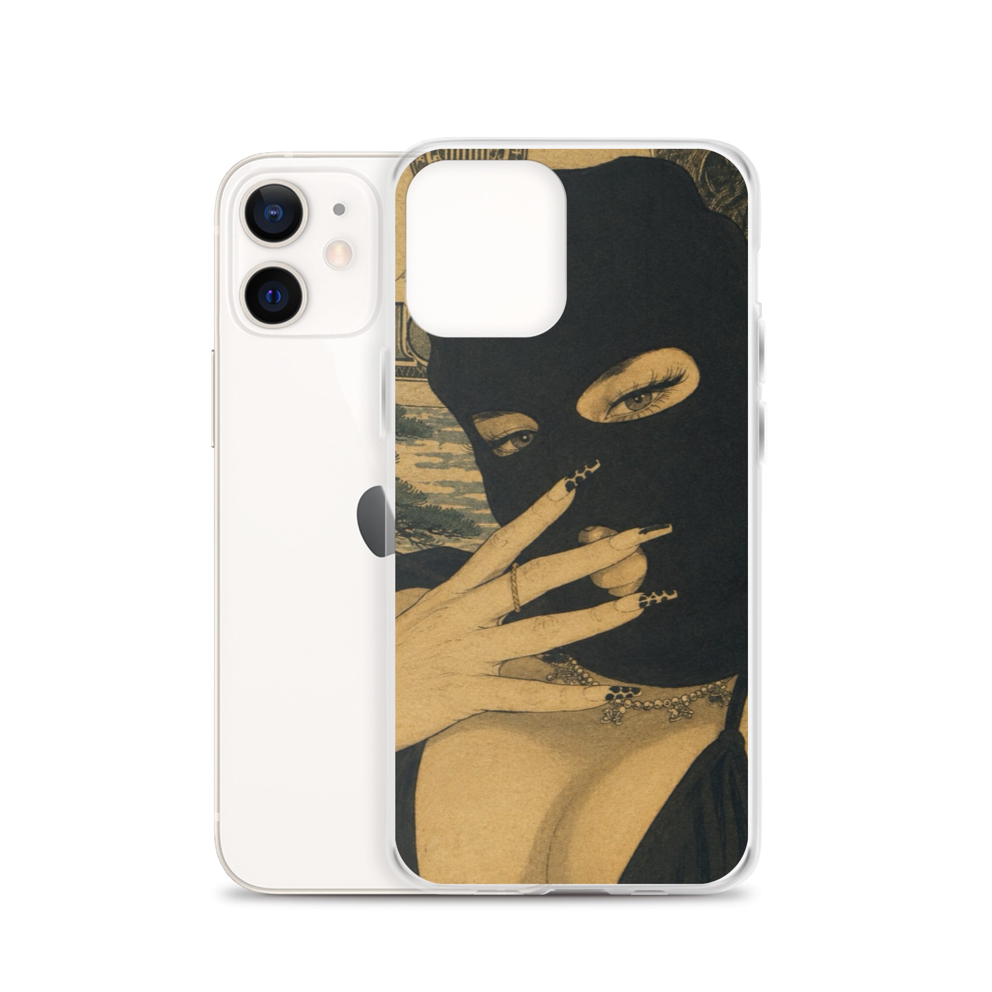 BlackStamp Ski Mask Girl Clear Case for iPhone® designer phone case, product image 14