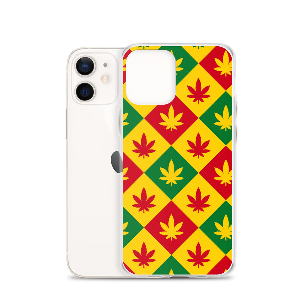 BlackStamp Weed Pattern Clear Case for iPhone® designer phone case, product image 14