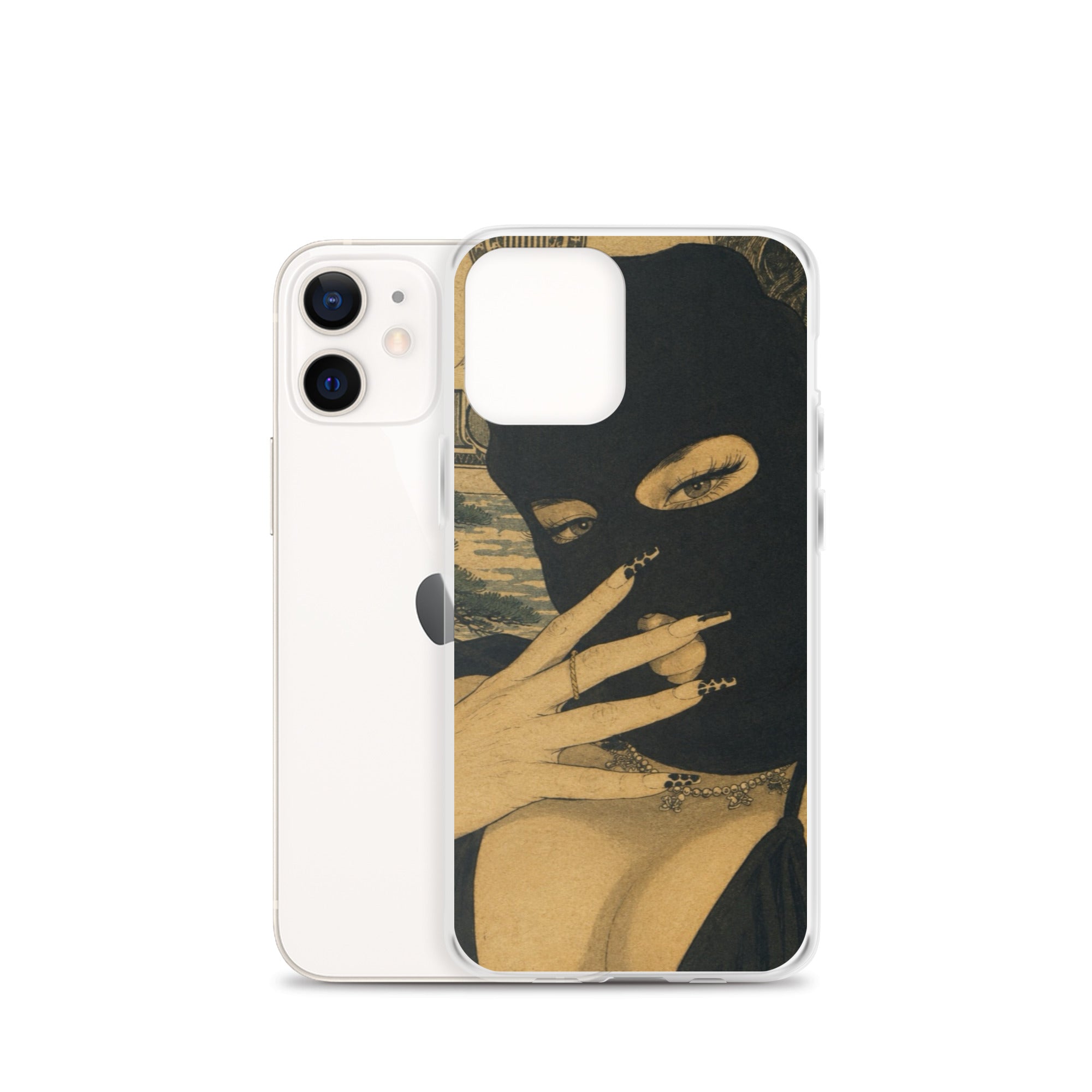 BlackStamp Ski Mask Girl Clear Case for iPhone® designer phone case, product image 8