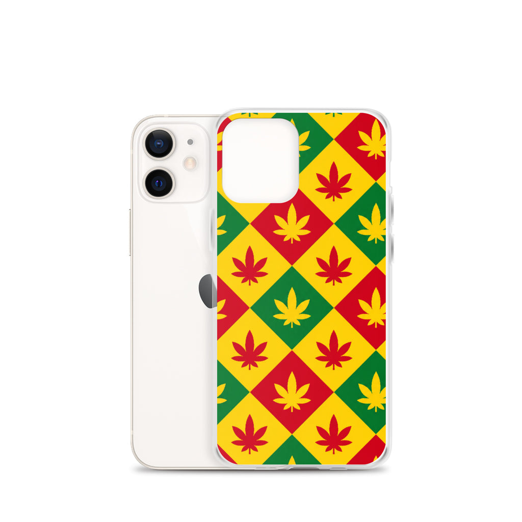 BlackStamp Weed Pattern Clear Case for iPhone® designer phone case, product image 8