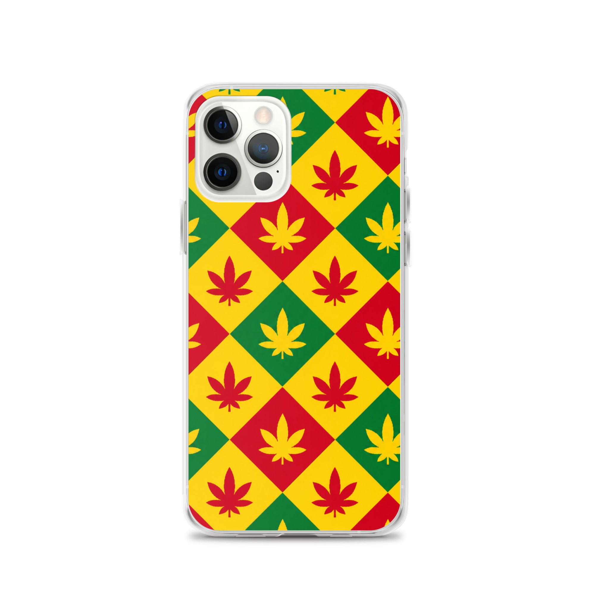 BlackStamp Weed Pattern Clear Case for iPhone® designer phone case, product image 11
