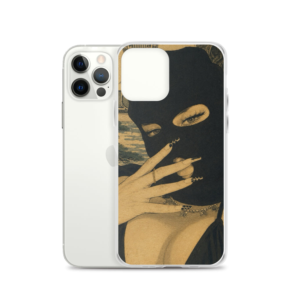 BlackStamp Ski Mask Girl Clear Case for iPhone® designer phone case, product image 12