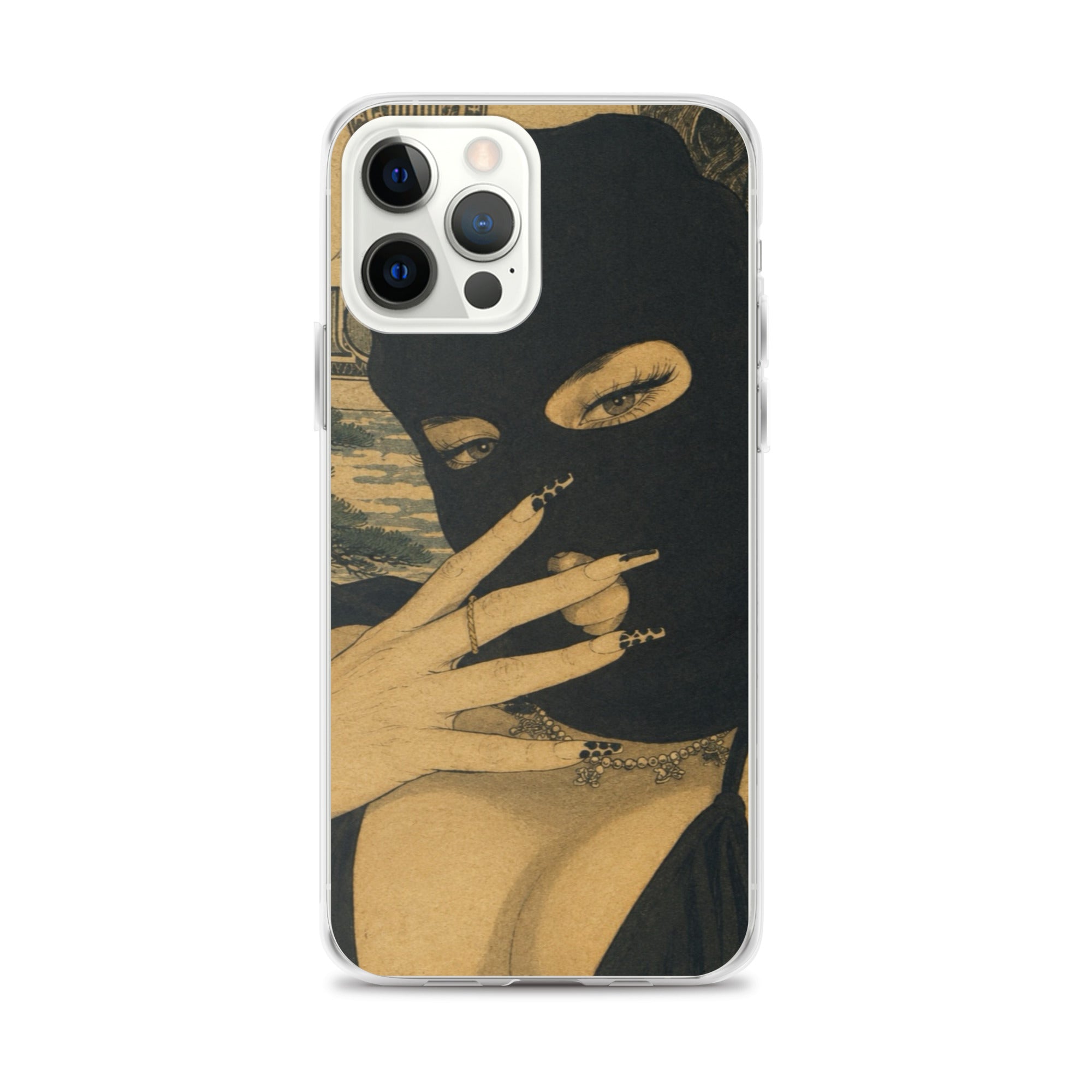 BlackStamp Ski Mask Girl Clear Case for iPhone® designer phone case, product image 9