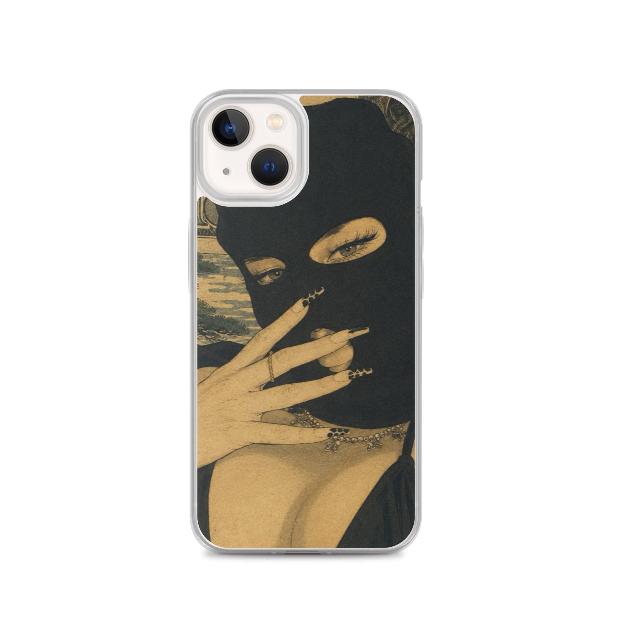 BlackStamp Ski Mask Girl Clear Case for iPhone® designer phone case, product image 21