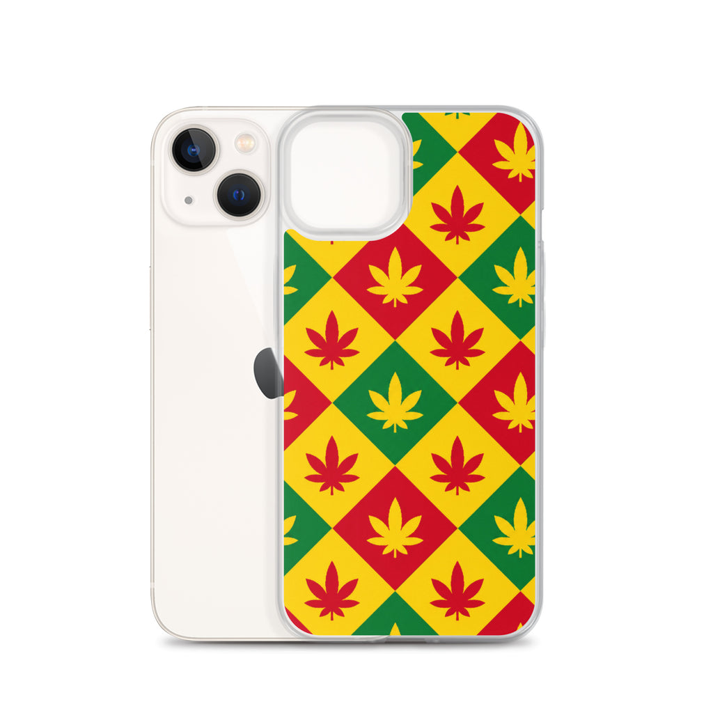 BlackStamp Weed Pattern Clear Case for iPhone® designer phone case, product image 22
