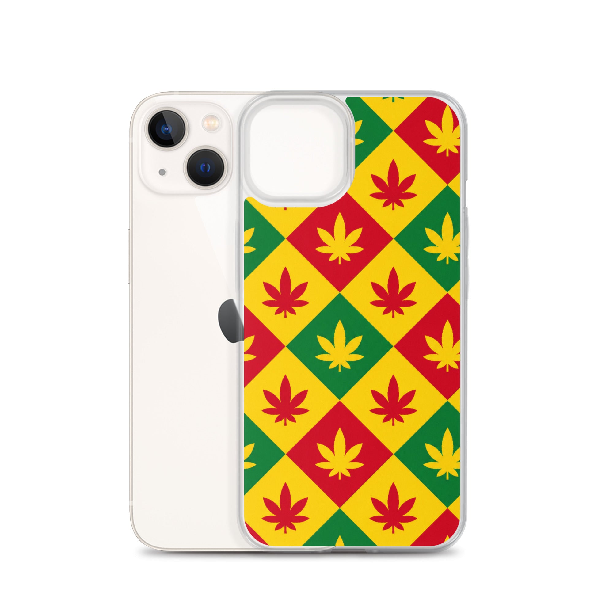 BlackStamp Weed Pattern Clear Case for iPhone® designer phone case, product image 22