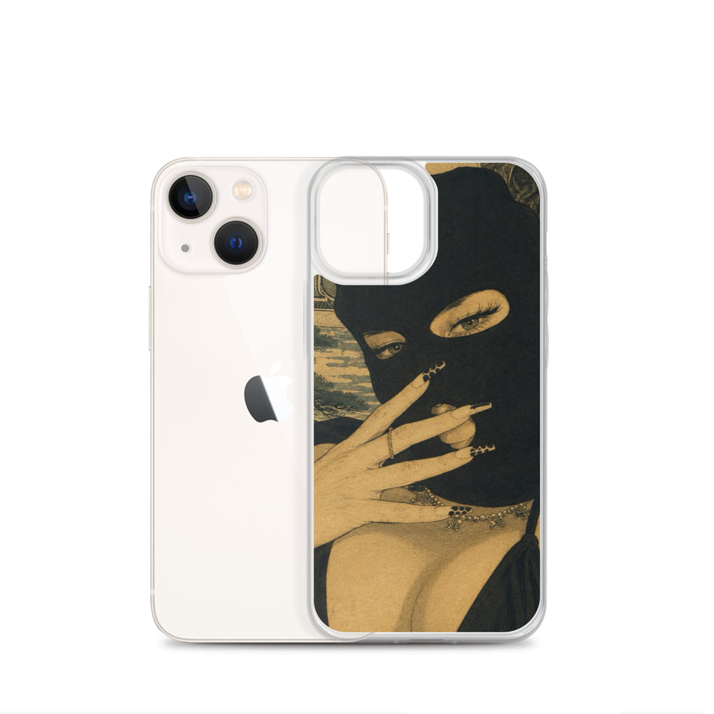 BlackStamp Ski Mask Girl Clear Case for iPhone® designer phone case, product image 16