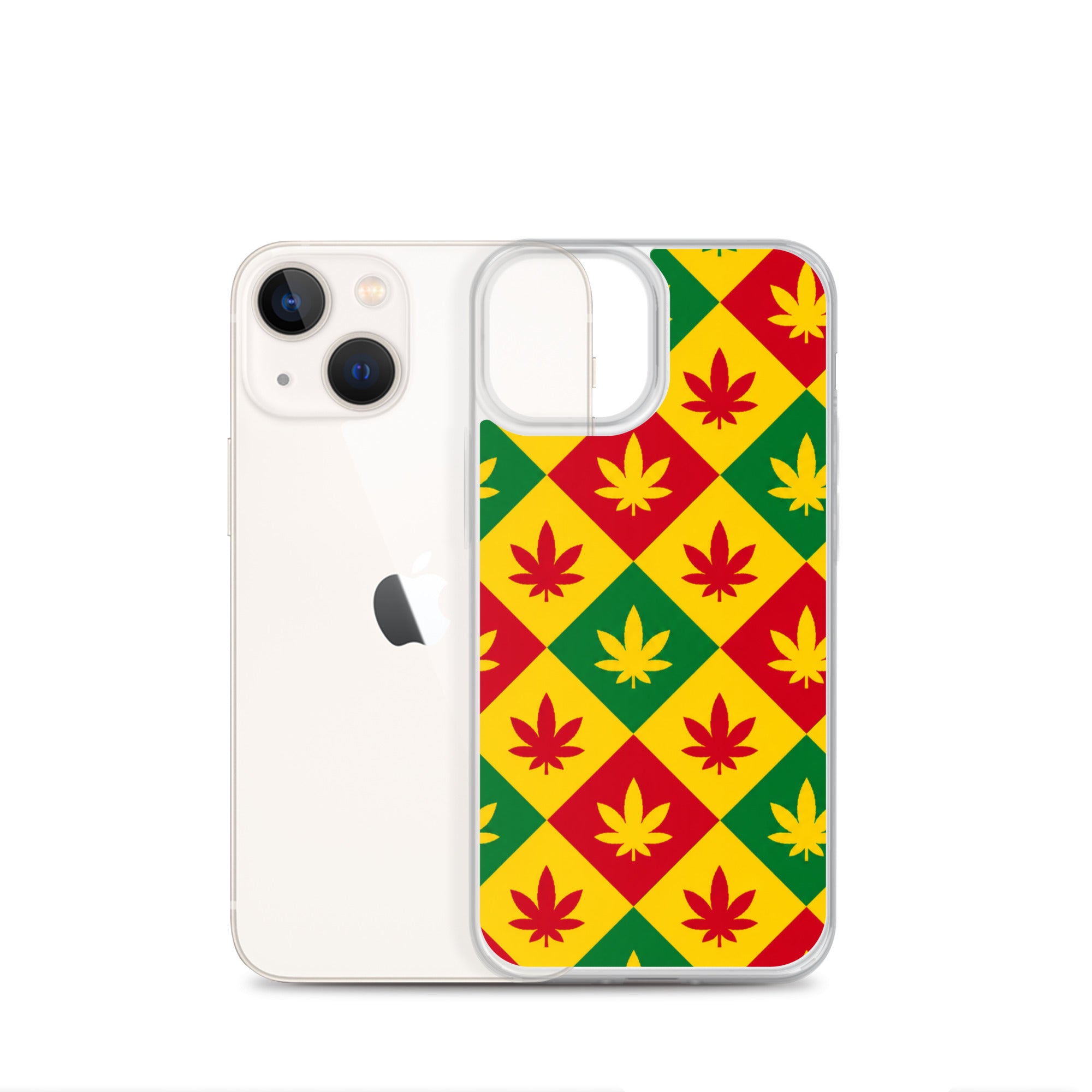 BlackStamp Weed Pattern Clear Case for iPhone® designer phone case, product image 16