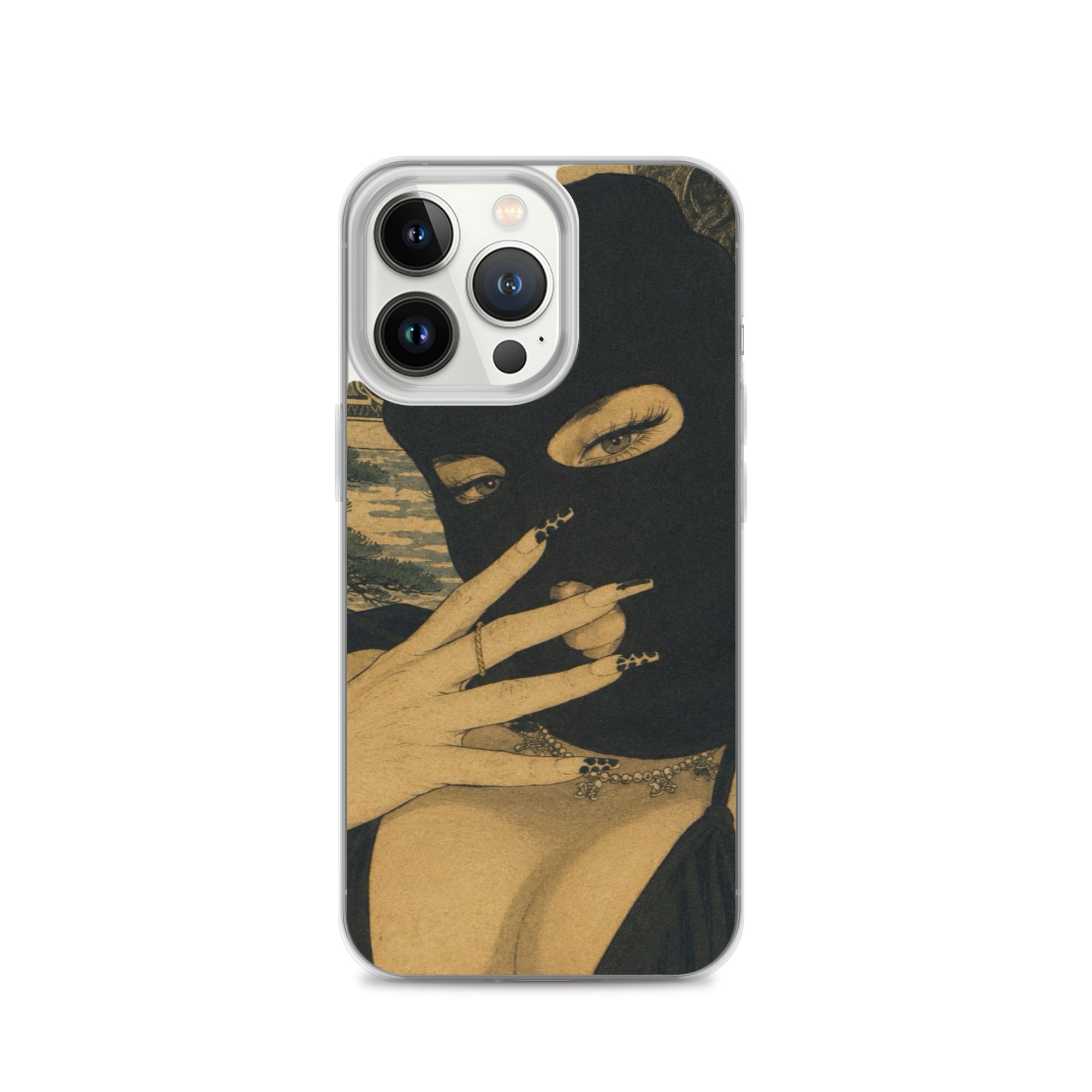 BlackStamp Ski Mask Girl Clear Case for iPhone® designer phone case, product image 19