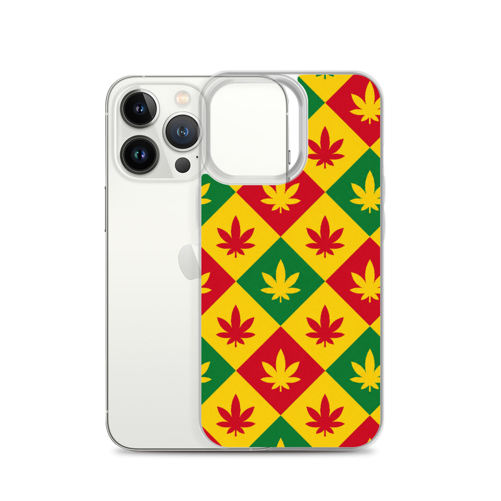 BlackStamp Weed Pattern Clear Case for iPhone® designer phone case, product image 20