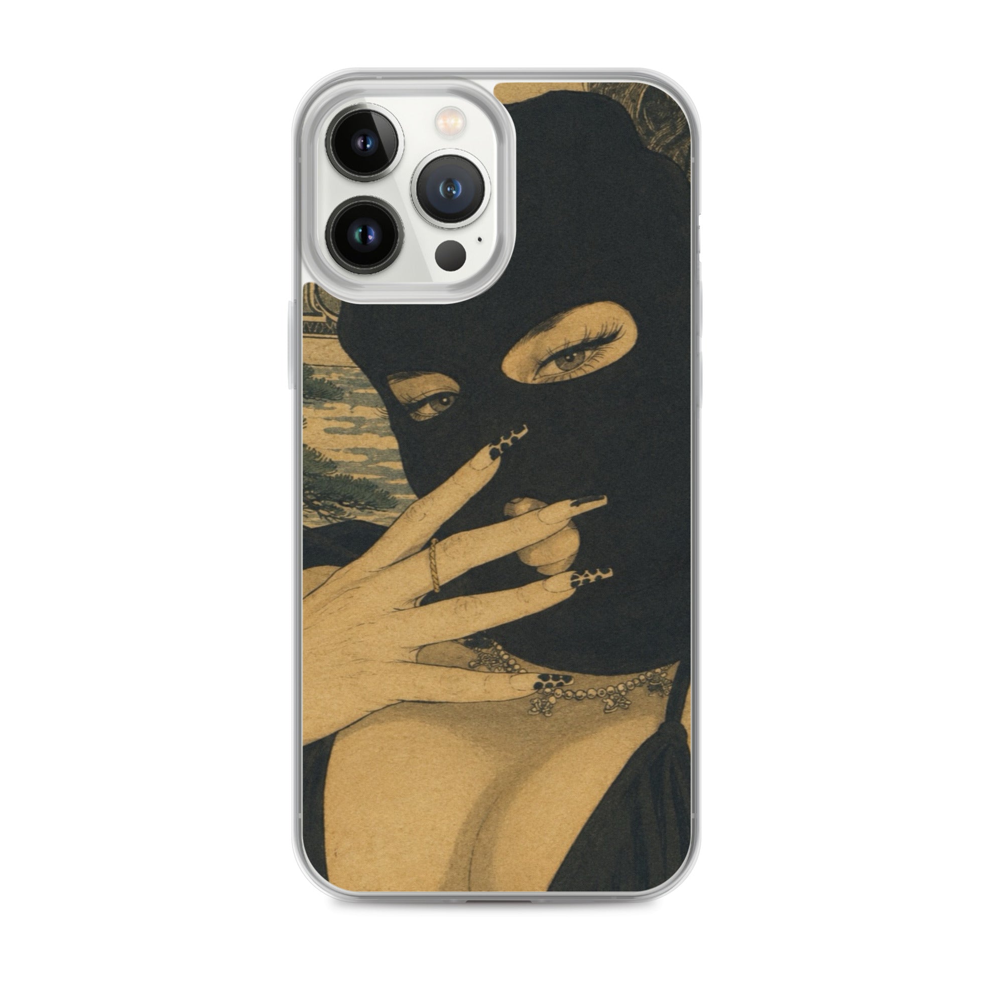 BlackStamp Ski Mask Girl Clear Case for iPhone® designer phone case, product image 17