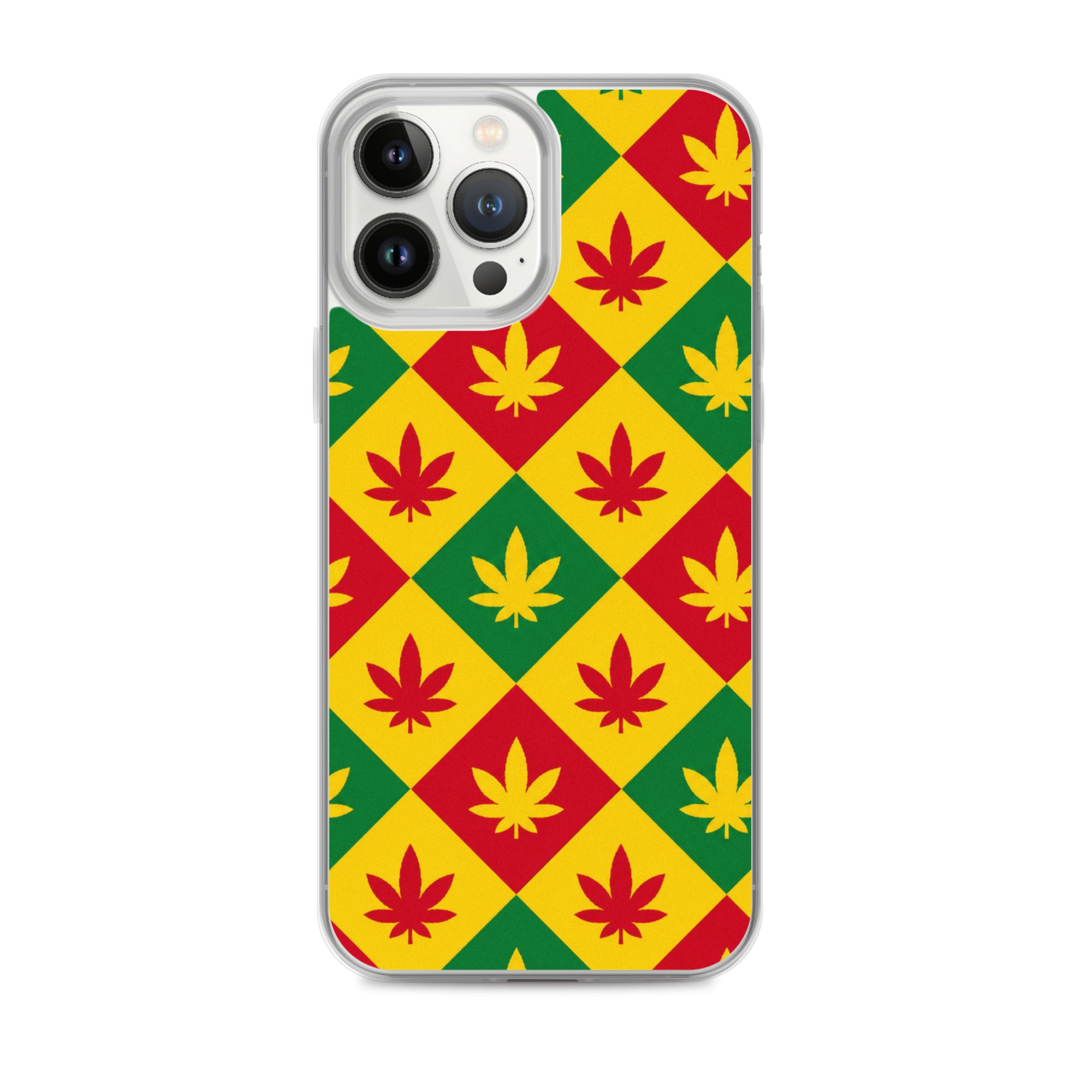 BlackStamp Weed Pattern Clear Case for iPhone® designer phone case, product image 17