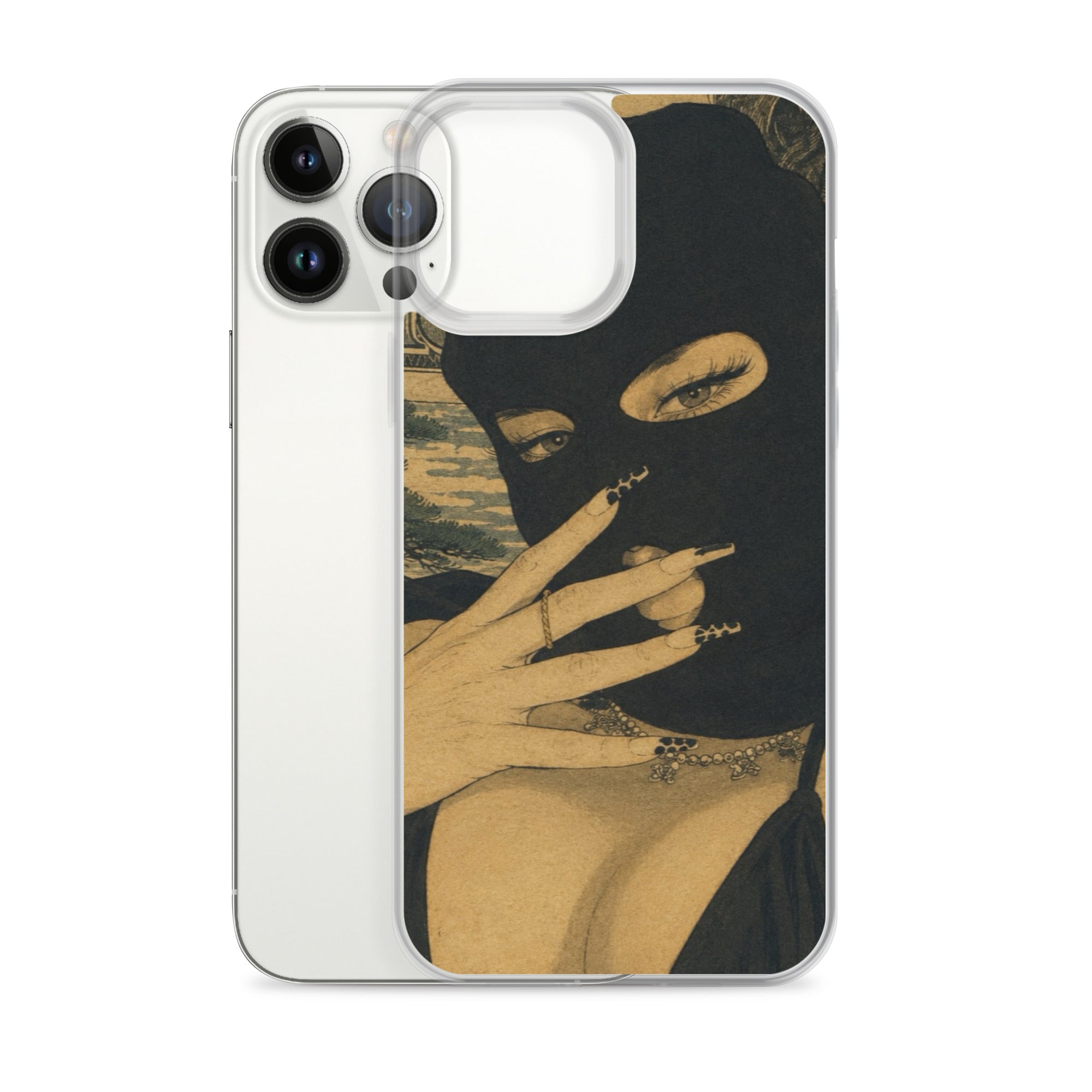 BlackStamp Ski Mask Girl Clear Case for iPhone® designer phone case, product image 18
