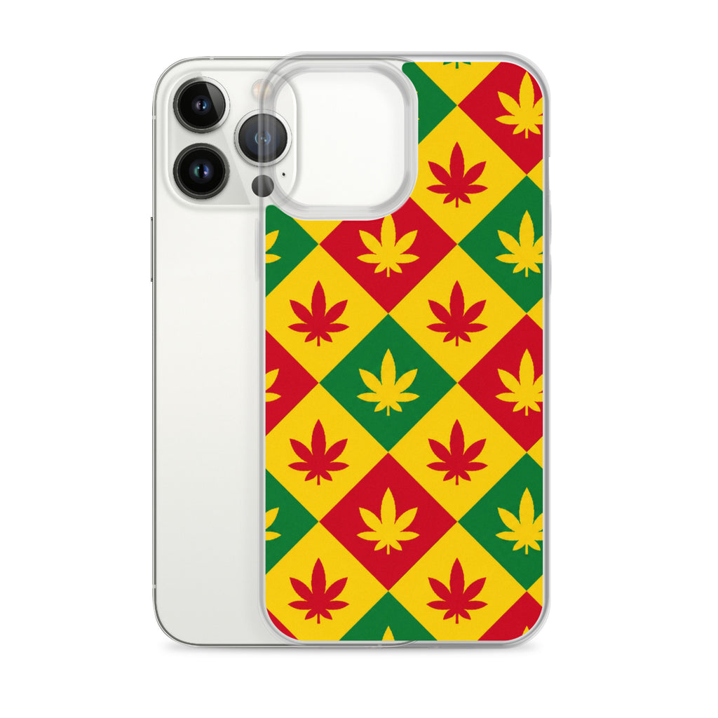 BlackStamp Weed Pattern Clear Case for iPhone® designer phone case, product image 18