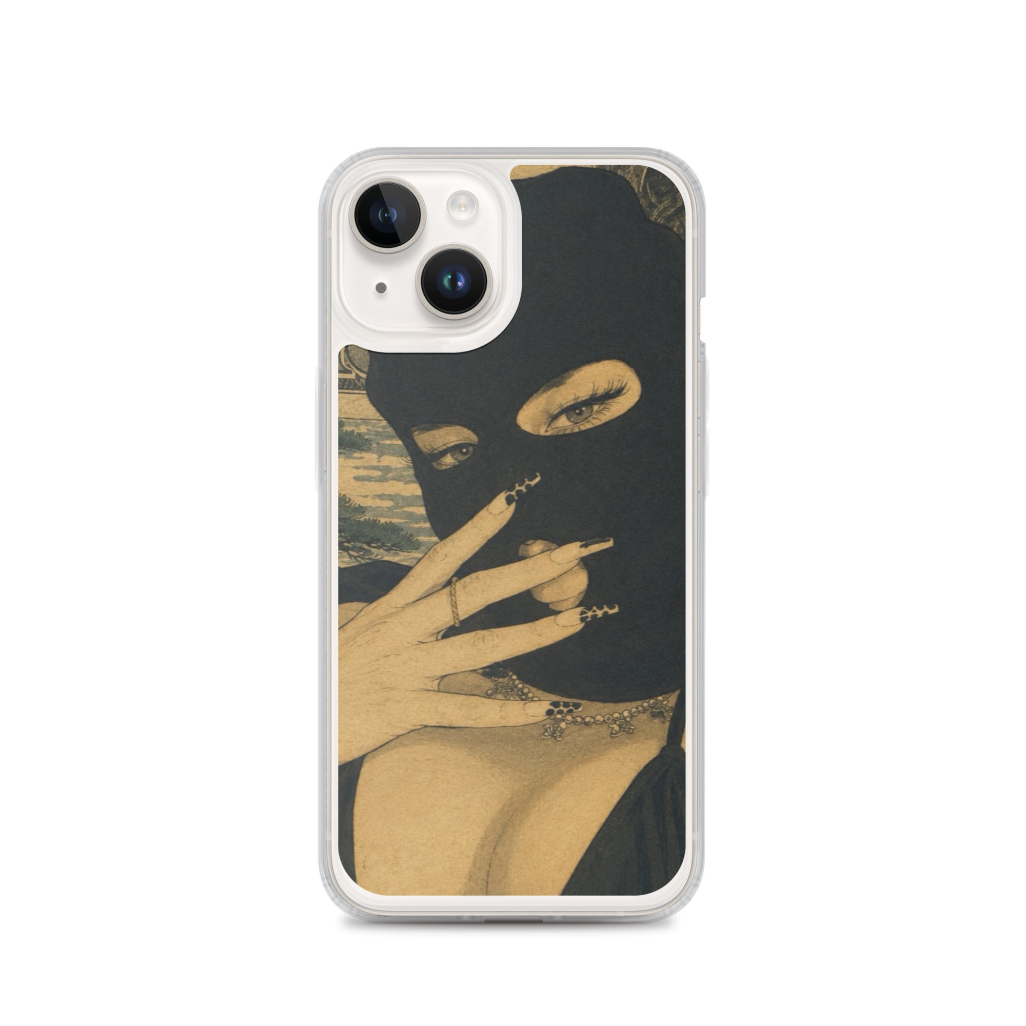 BlackStamp Ski Mask Girl Clear Case for iPhone® designer phone case, product image 29