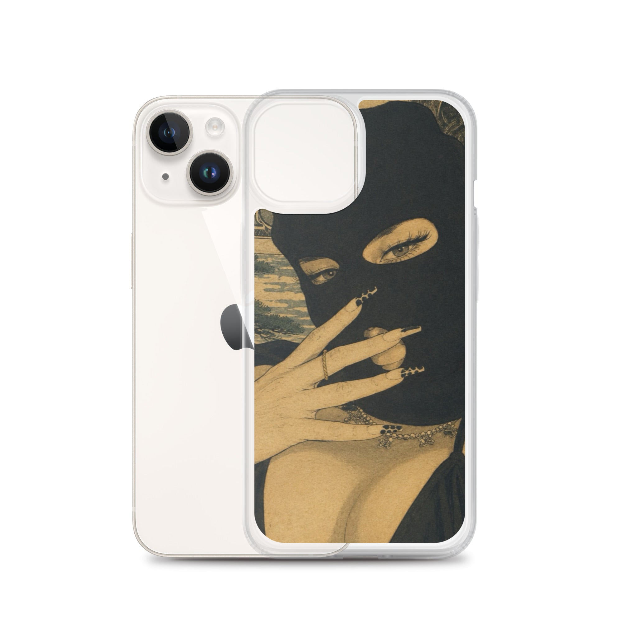 BlackStamp Ski Mask Girl Clear Case for iPhone® designer phone case, product image 30