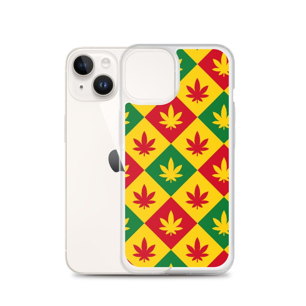 BlackStamp Weed Pattern Clear Case for iPhone® designer phone case, product image 30