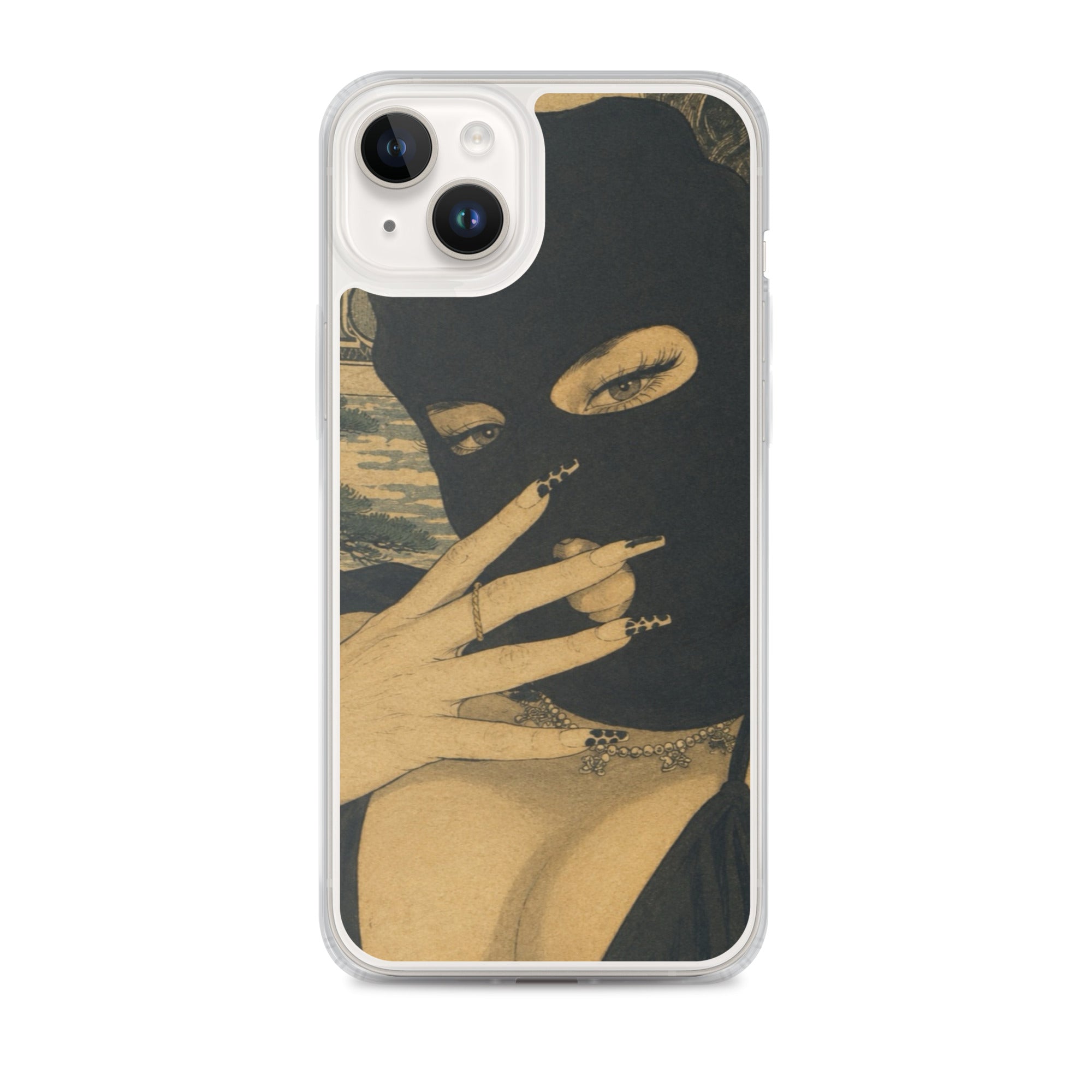 BlackStamp Ski Mask Girl Clear Case for iPhone® designer phone case, product image 23