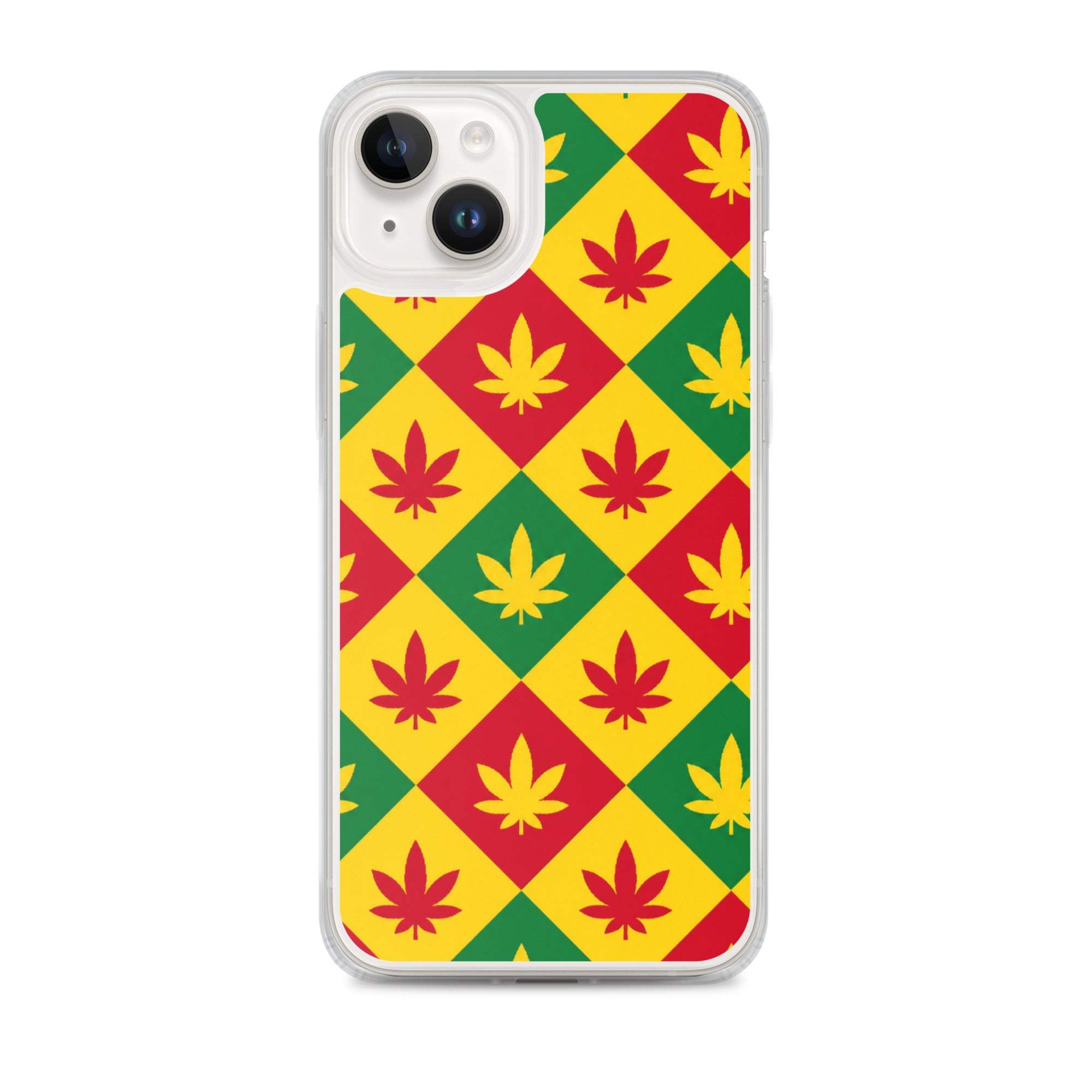 BlackStamp Weed Pattern Clear Case for iPhone® designer phone case, product image 23