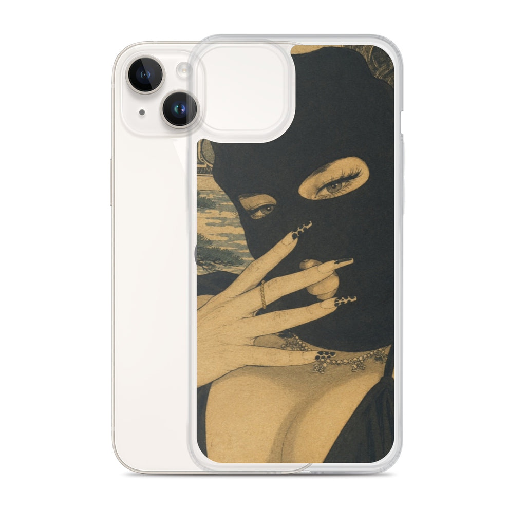 BlackStamp Ski Mask Girl Clear Case for iPhone® designer phone case, product image 24