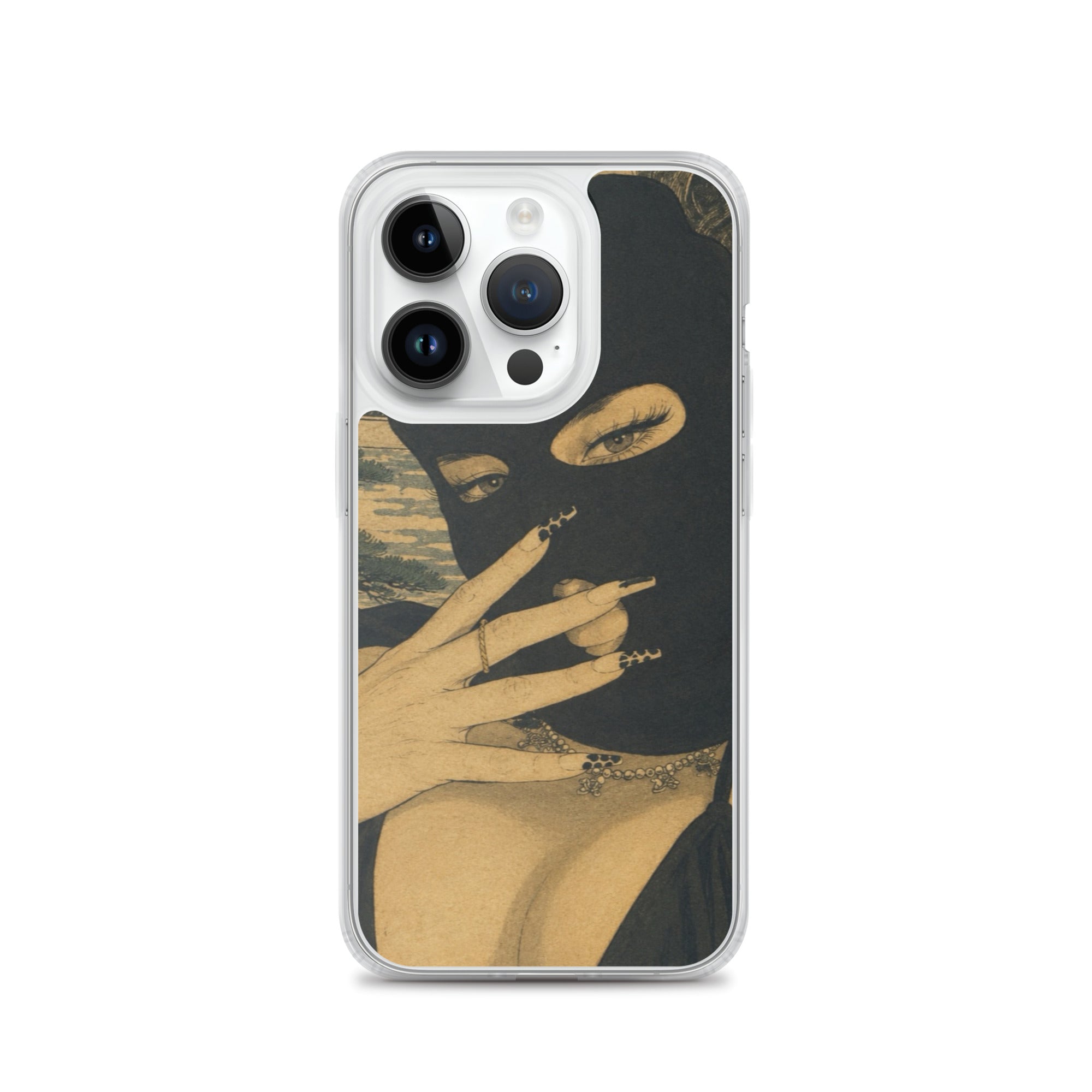 BlackStamp Ski Mask Girl Clear Case for iPhone® designer phone case, product image 27