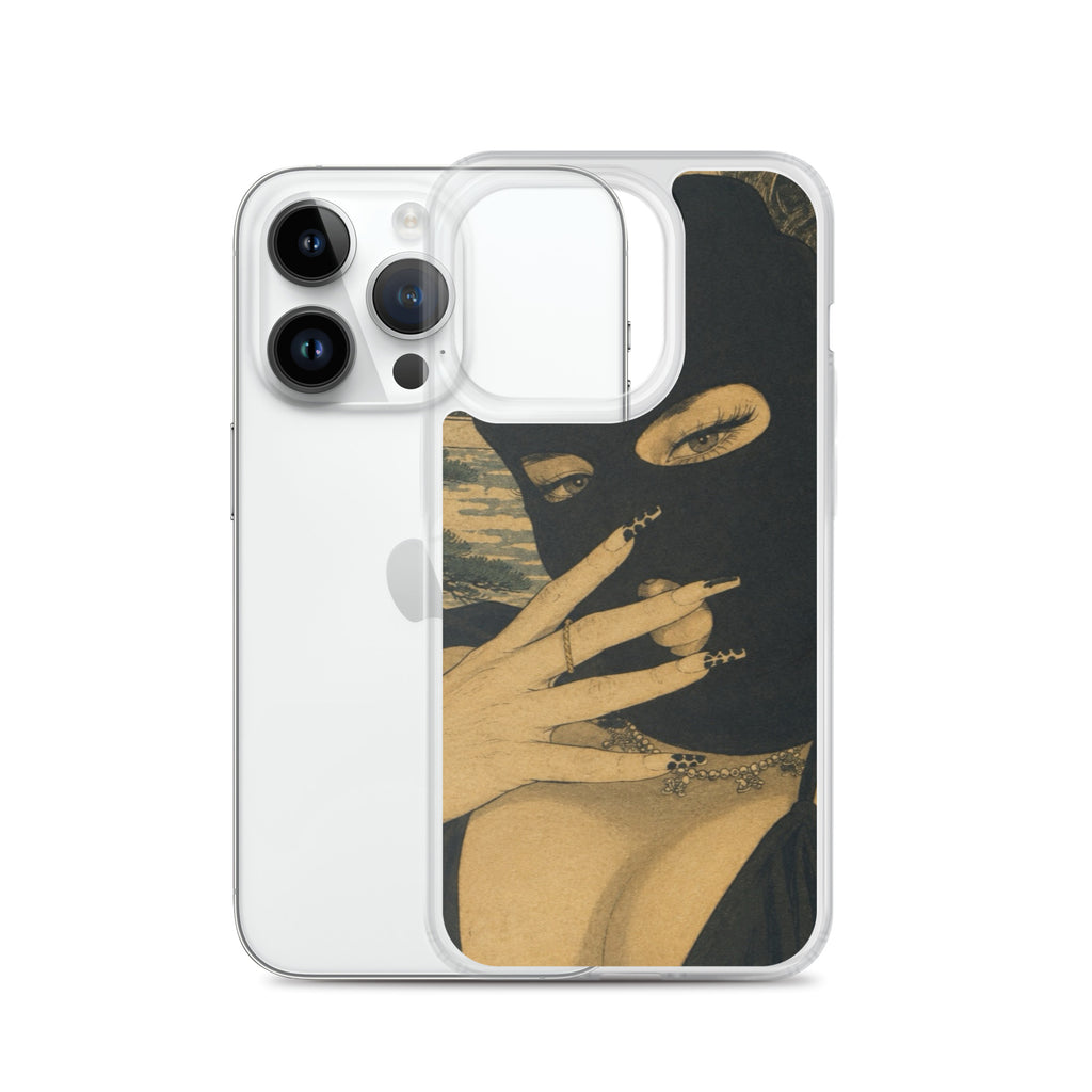 BlackStamp Ski Mask Girl Clear Case for iPhone® designer phone case, product image 28