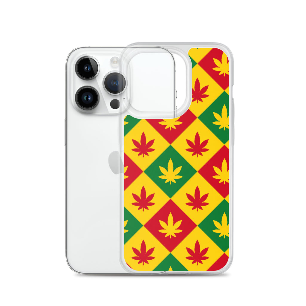 BlackStamp Weed Pattern Clear Case for iPhone® designer phone case, product image 28