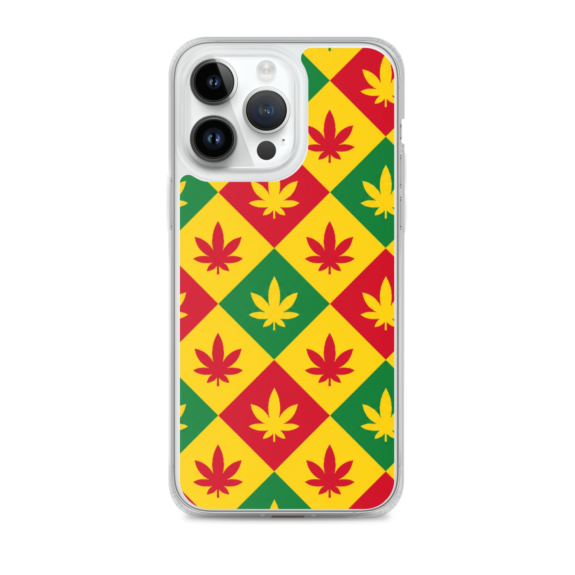 BlackStamp Weed Pattern Clear Case for iPhone® designer phone case, product image 25