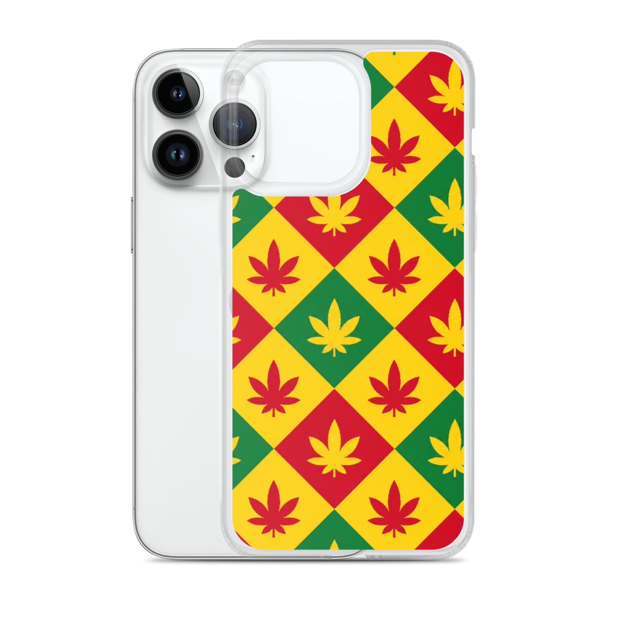 BlackStamp Weed Pattern Clear Case for iPhone® designer phone case, product image 26