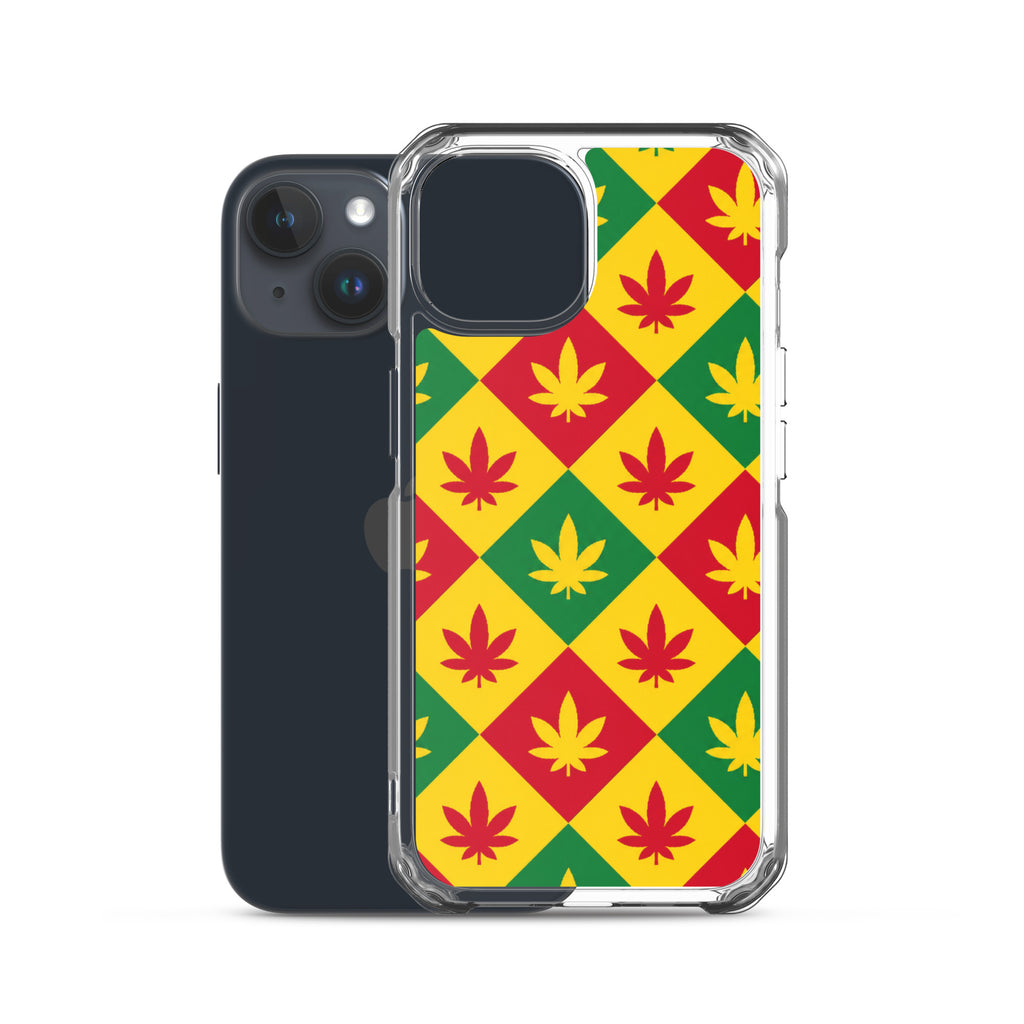 BlackStamp Weed Pattern Clear Case for iPhone® designer phone case, product image 38