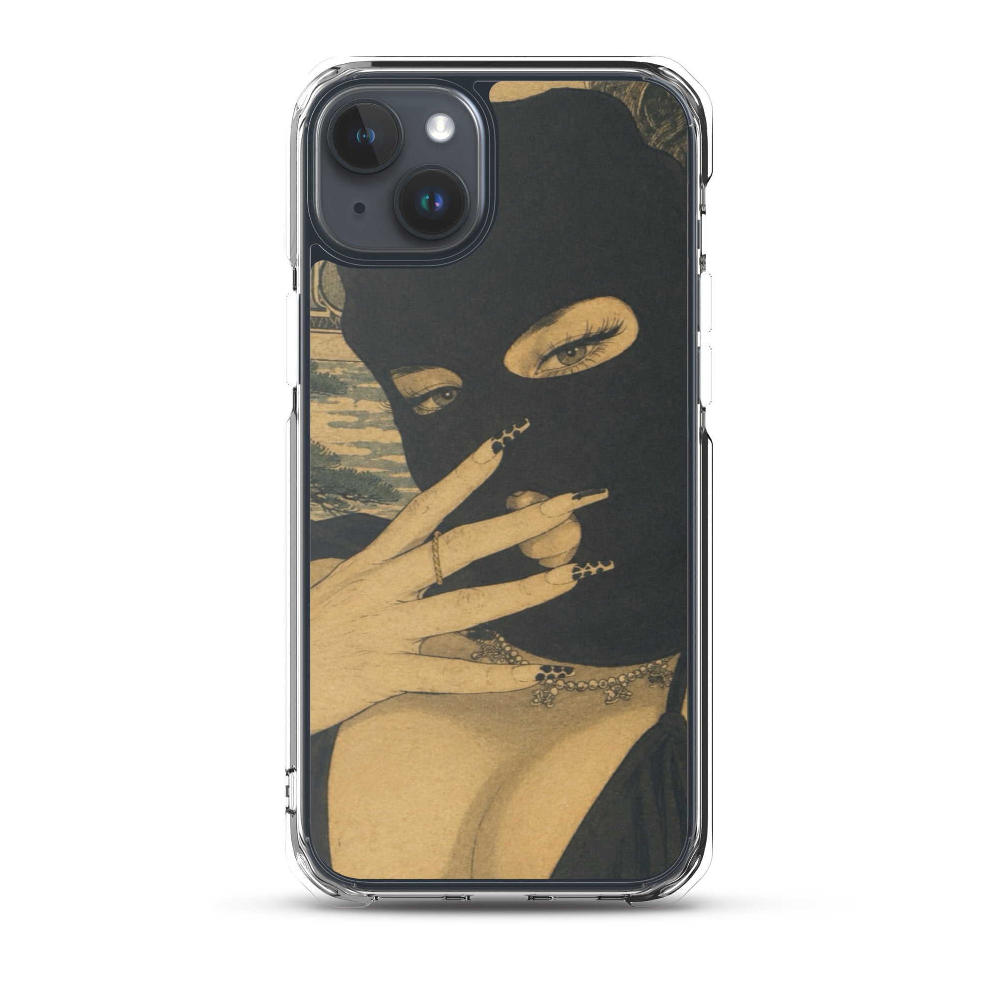 BlackStamp Ski Mask Girl Clear Case for iPhone® designer phone case, product image 31