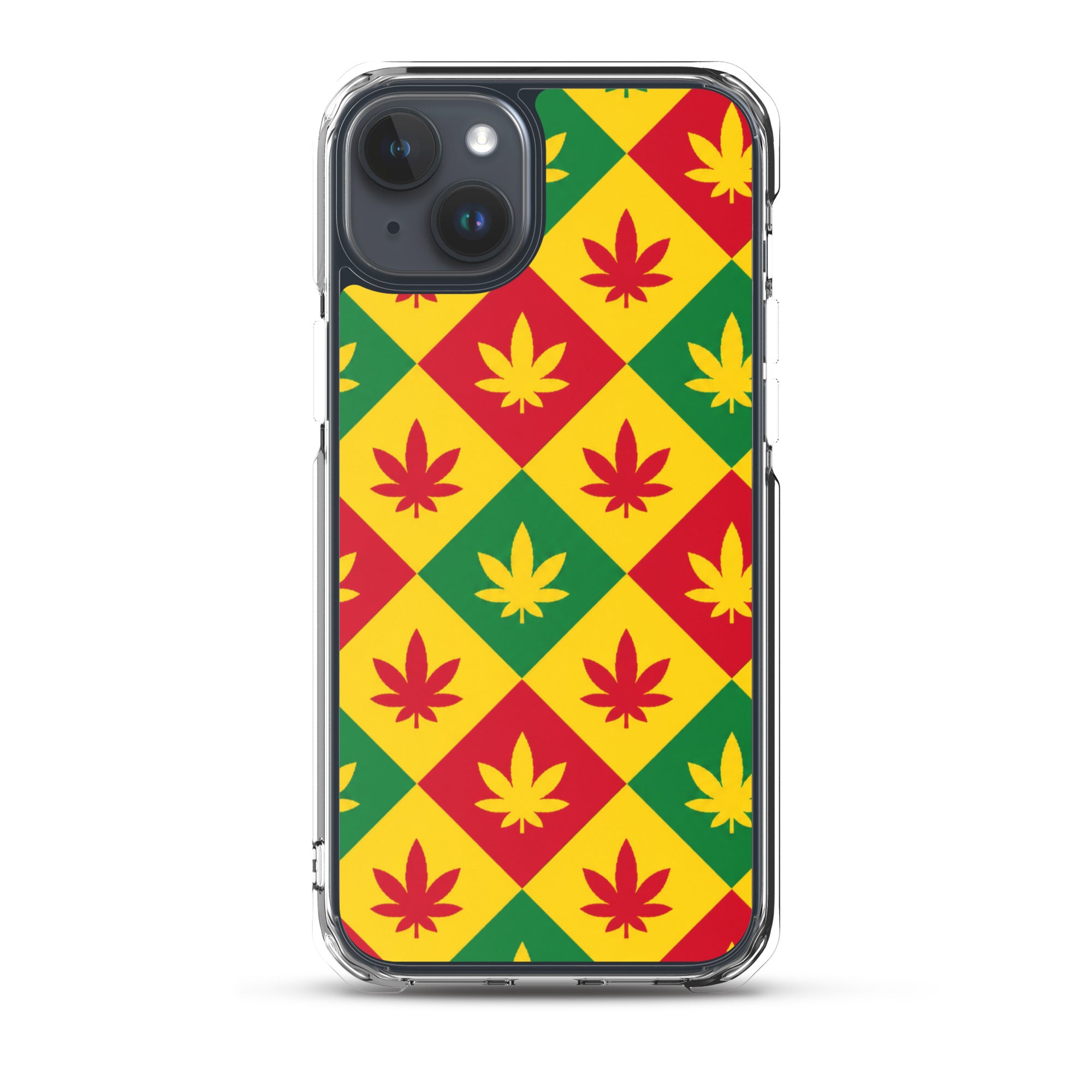 BlackStamp Weed Pattern Clear Case for iPhone® designer phone case, product image 31