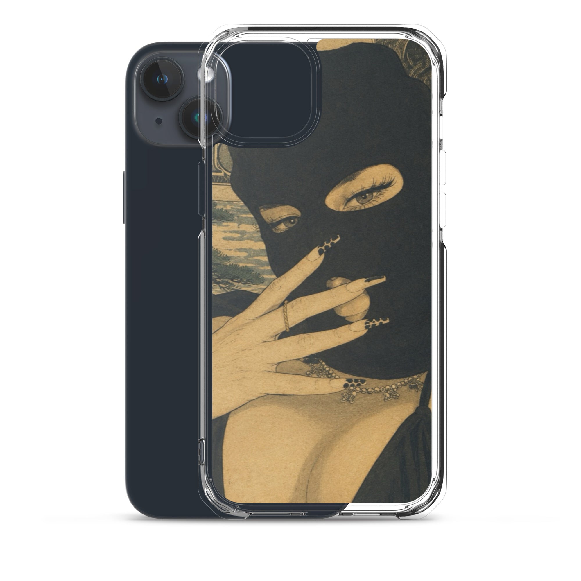 BlackStamp Ski Mask Girl Clear Case for iPhone® designer phone case, product image 32