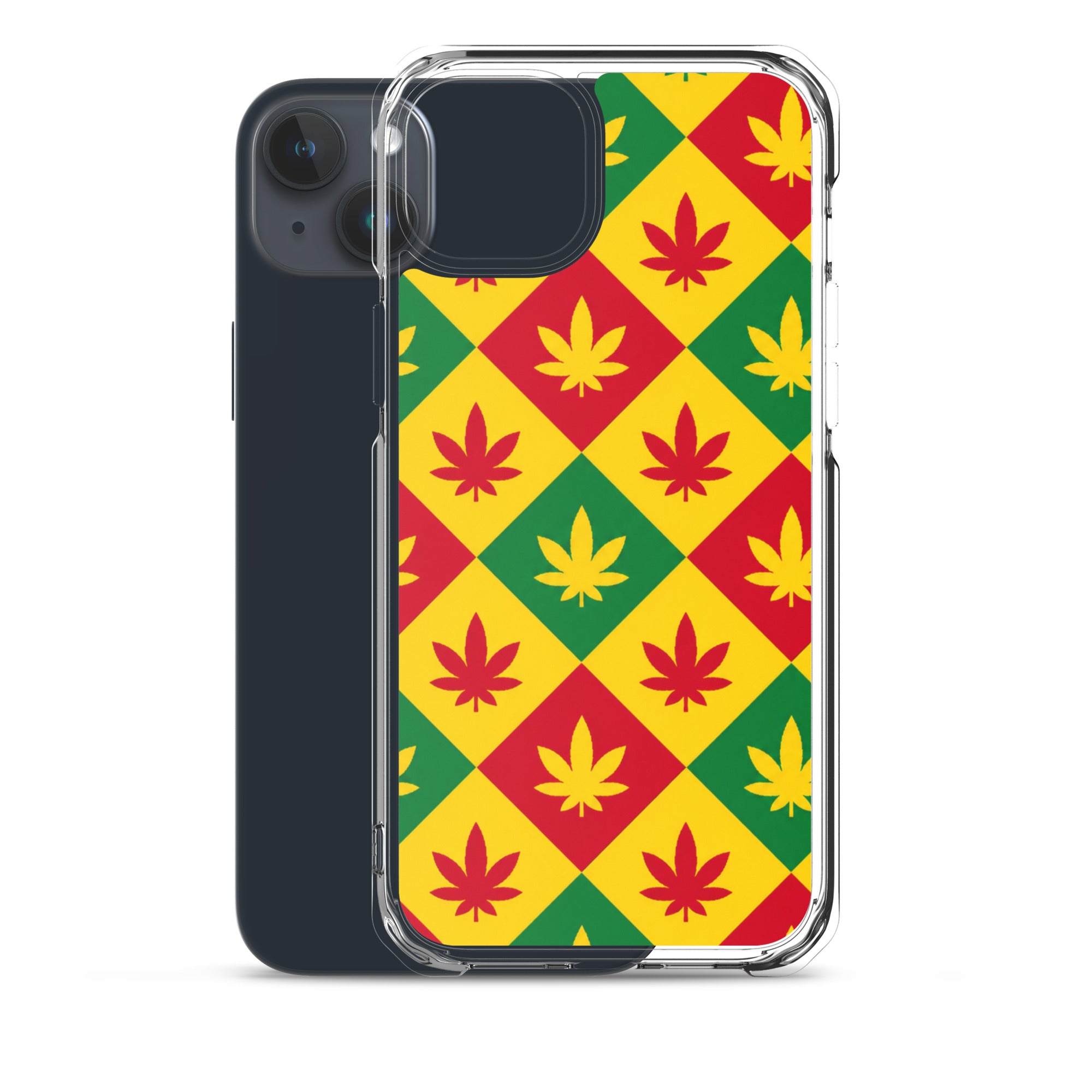 BlackStamp Weed Pattern Clear Case for iPhone® designer phone case, product image 32