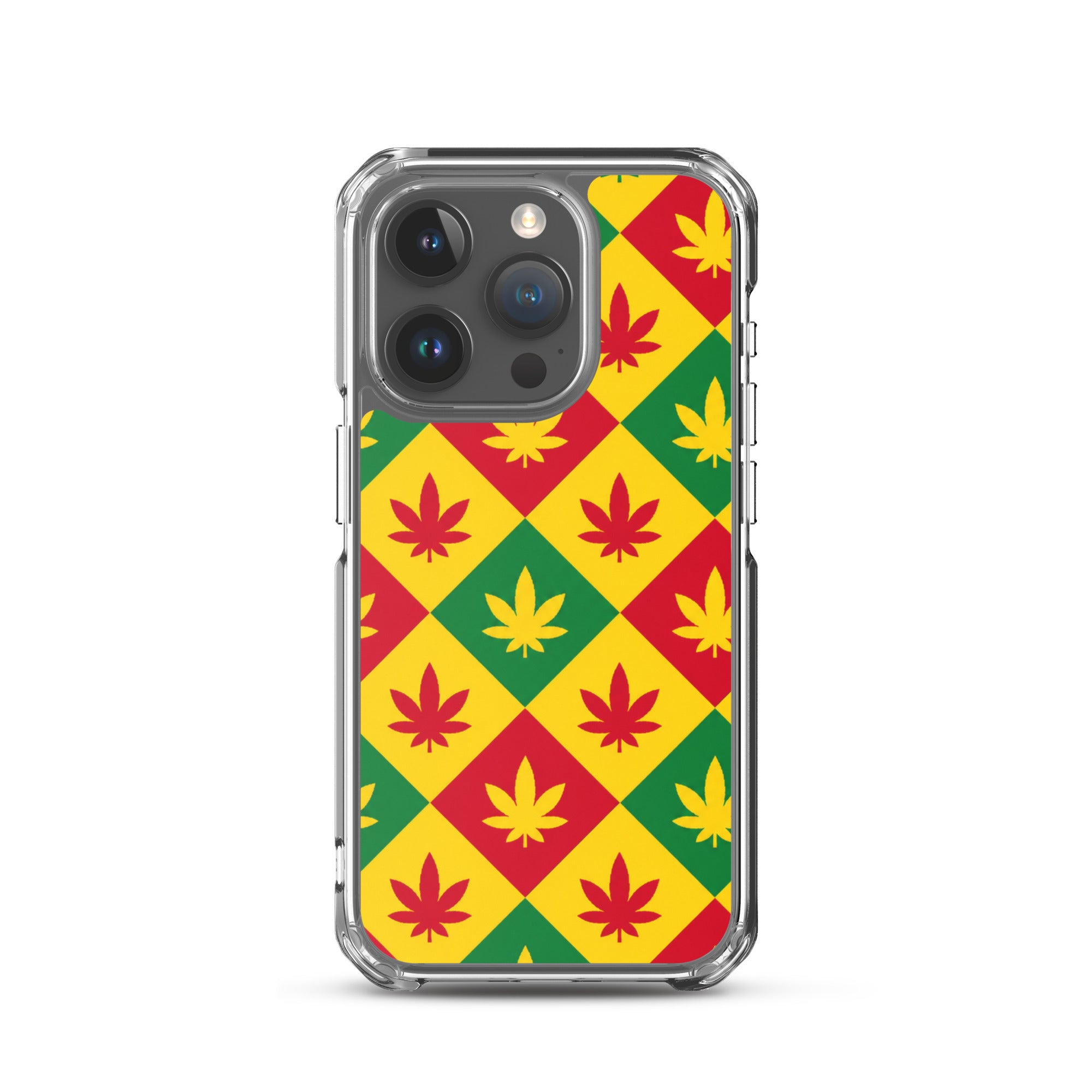 BlackStamp Weed Pattern Clear Case for iPhone® designer phone case, product image 35