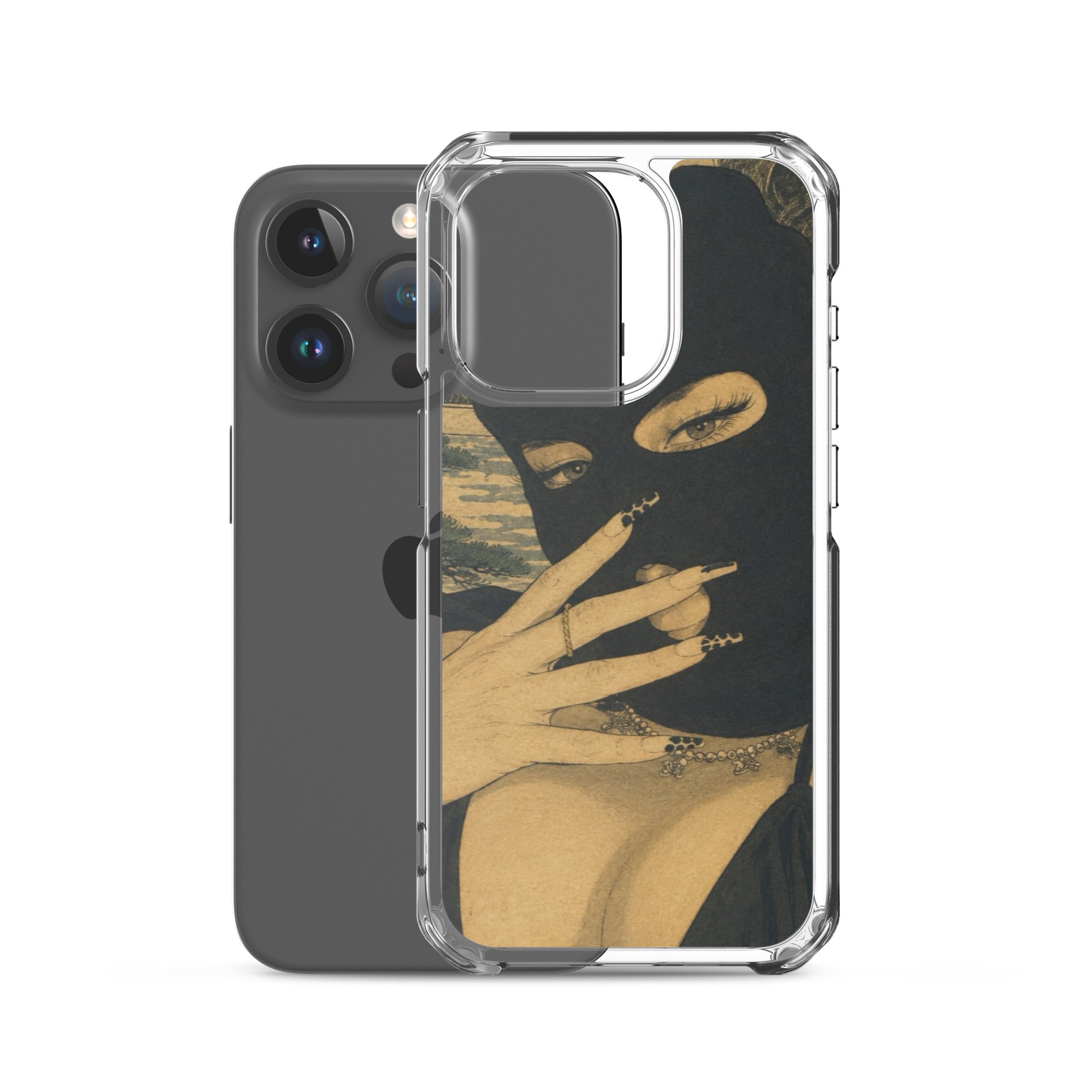 BlackStamp Ski Mask Girl Clear Case for iPhone® designer phone case, product image 36