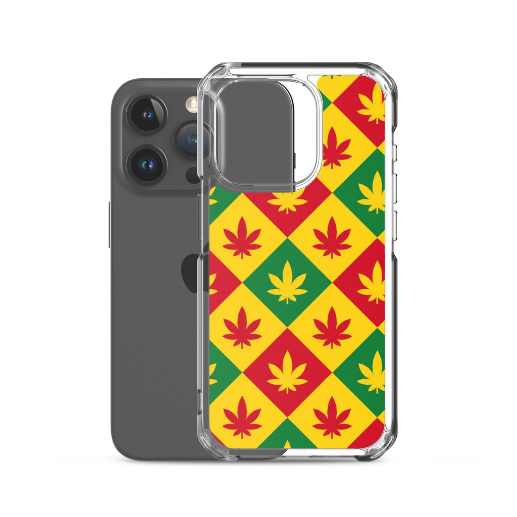 BlackStamp Weed Pattern Clear Case for iPhone® designer phone case, product image 36