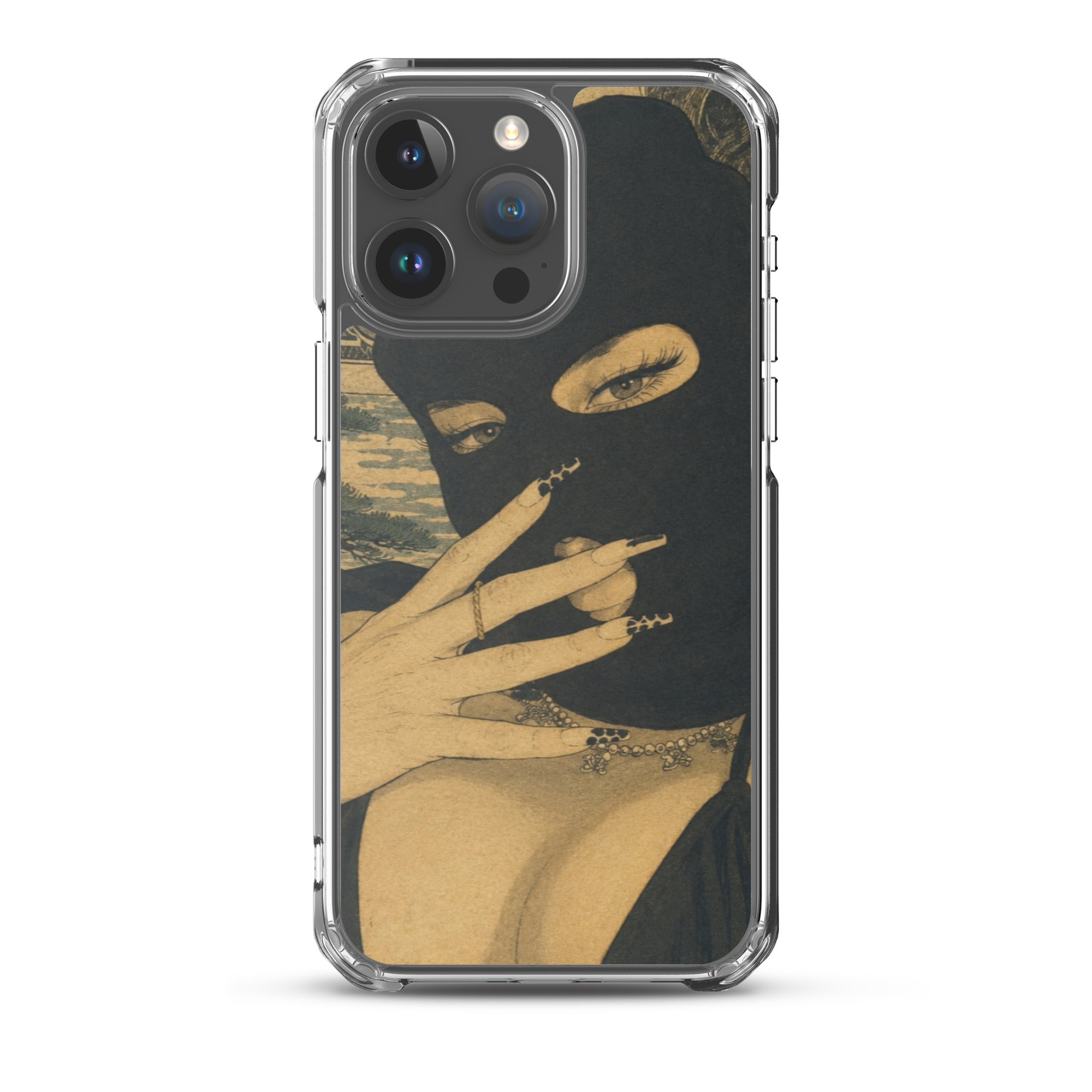 BlackStamp Ski Mask Girl Clear Case for iPhone® designer phone case, product image 33