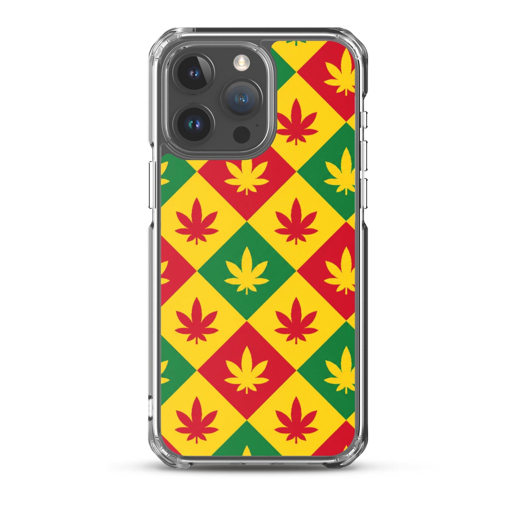 BlackStamp Weed Pattern Clear Case for iPhone® designer phone case, product image 33