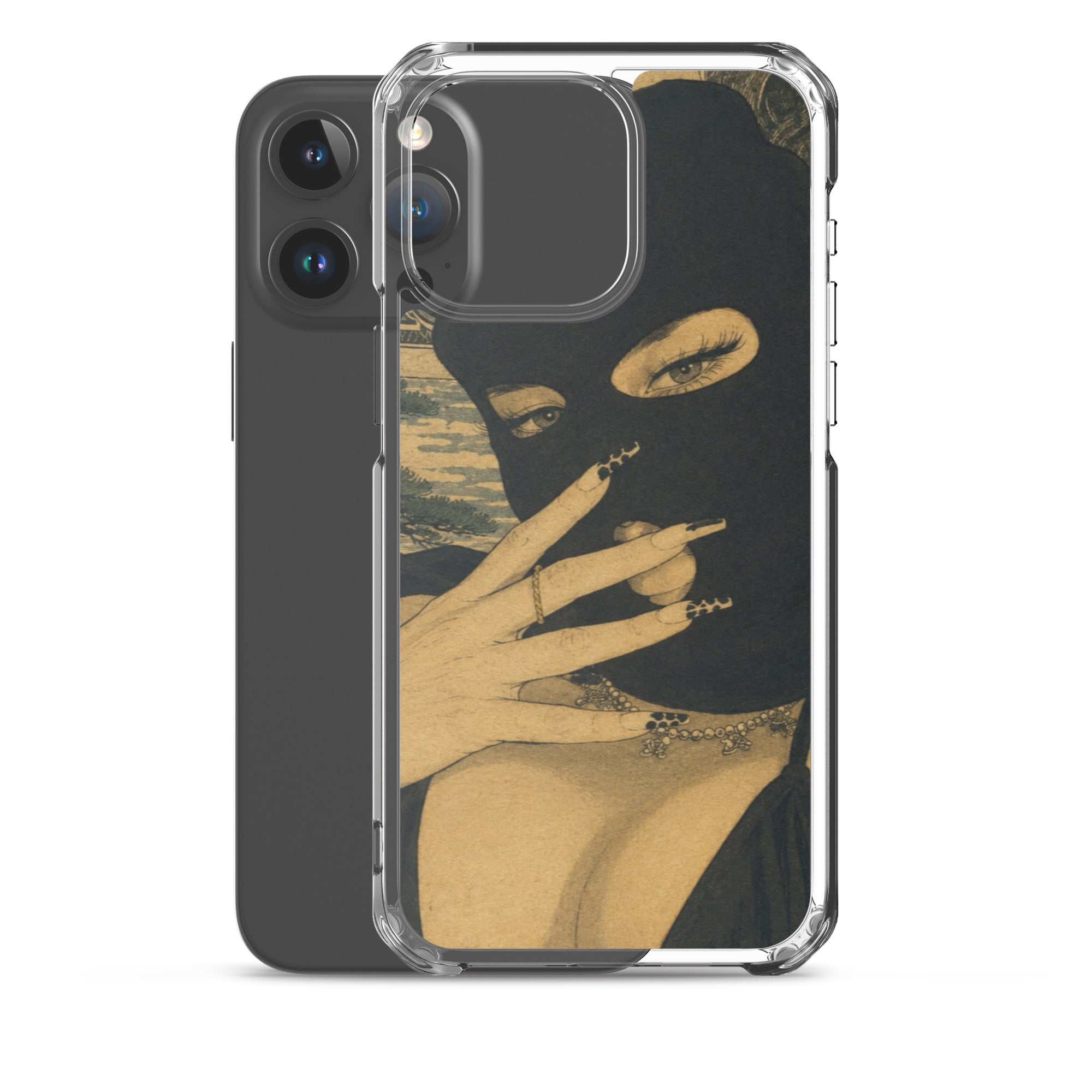 BlackStamp Ski Mask Girl Clear Case for iPhone® designer phone case, product image 34